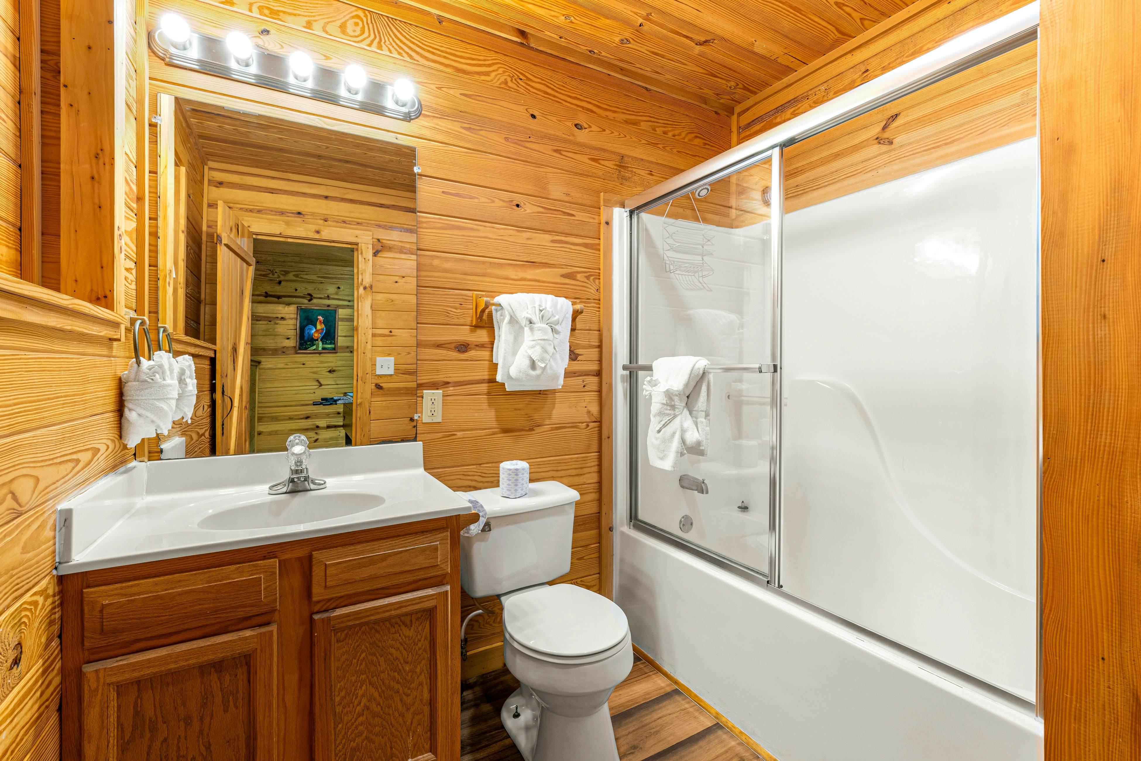 Smoky Mtn cabin w/ hot tub, firepit, game room, deck, & free attraction tickets