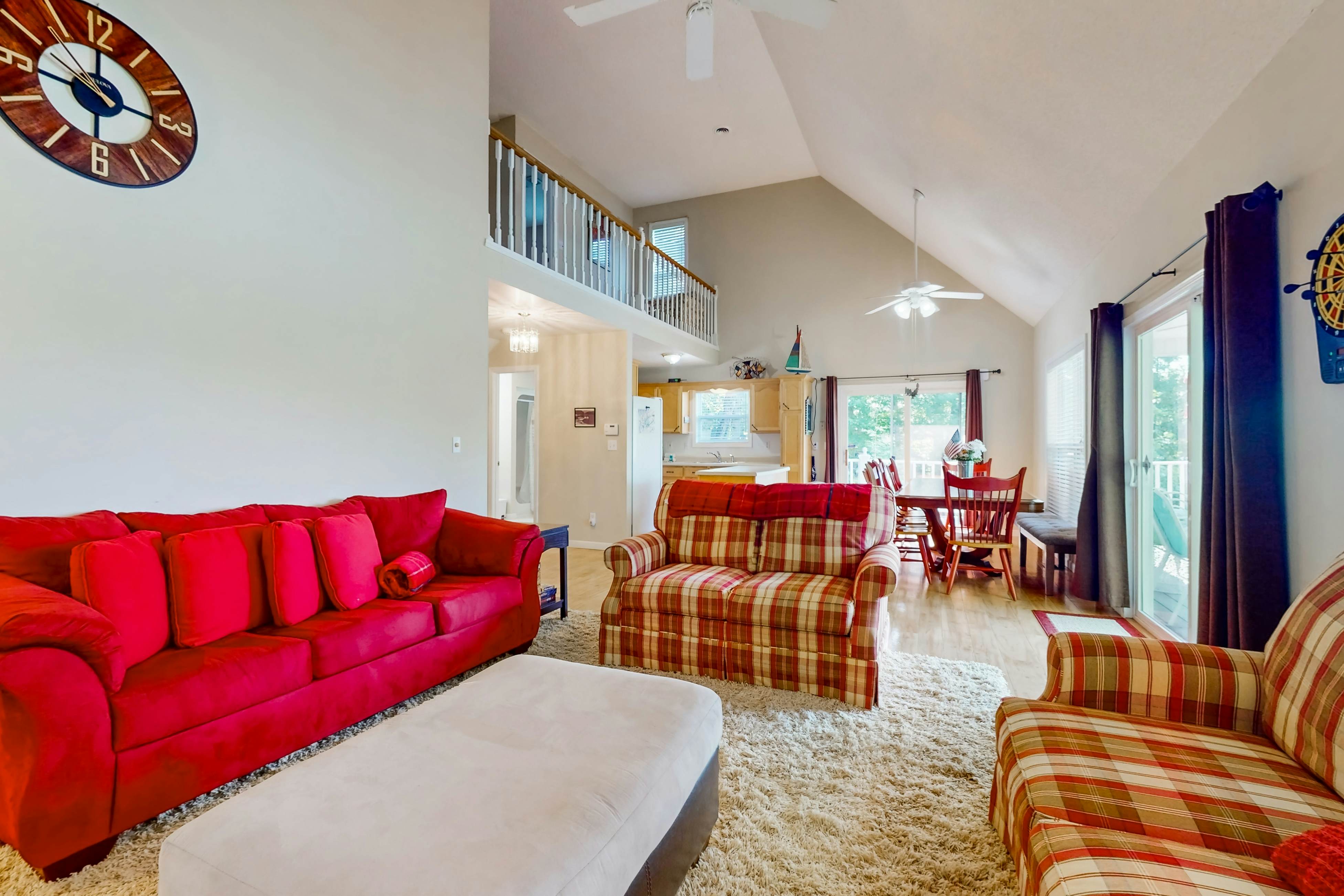 Lake front home with games, fire pit, gas grill and dock