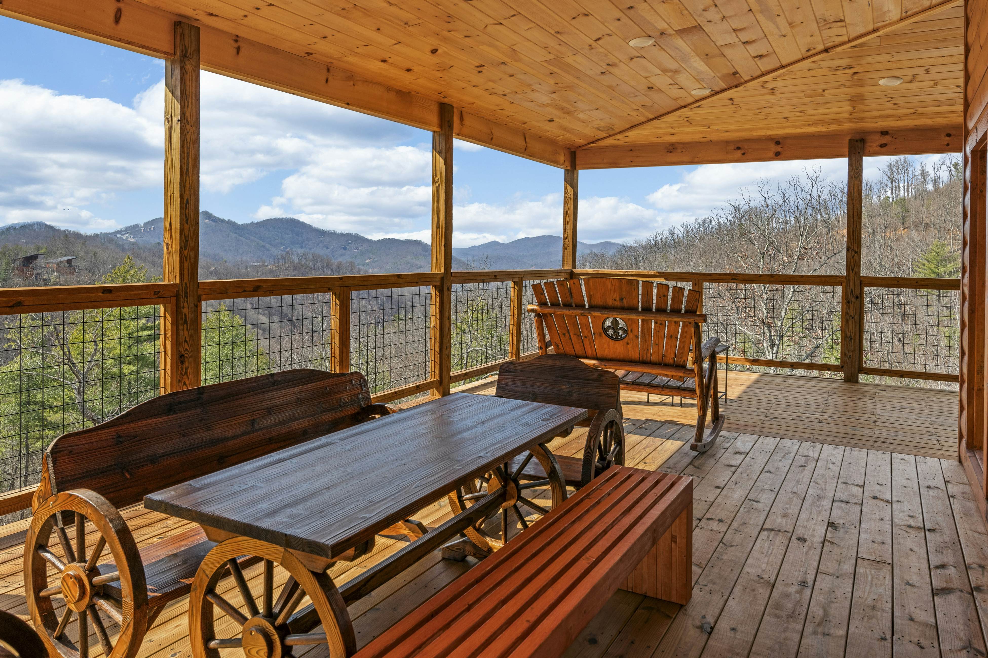 Lovely cabin with tons of amenities, pool, hot tub, theater, pool table, et al!