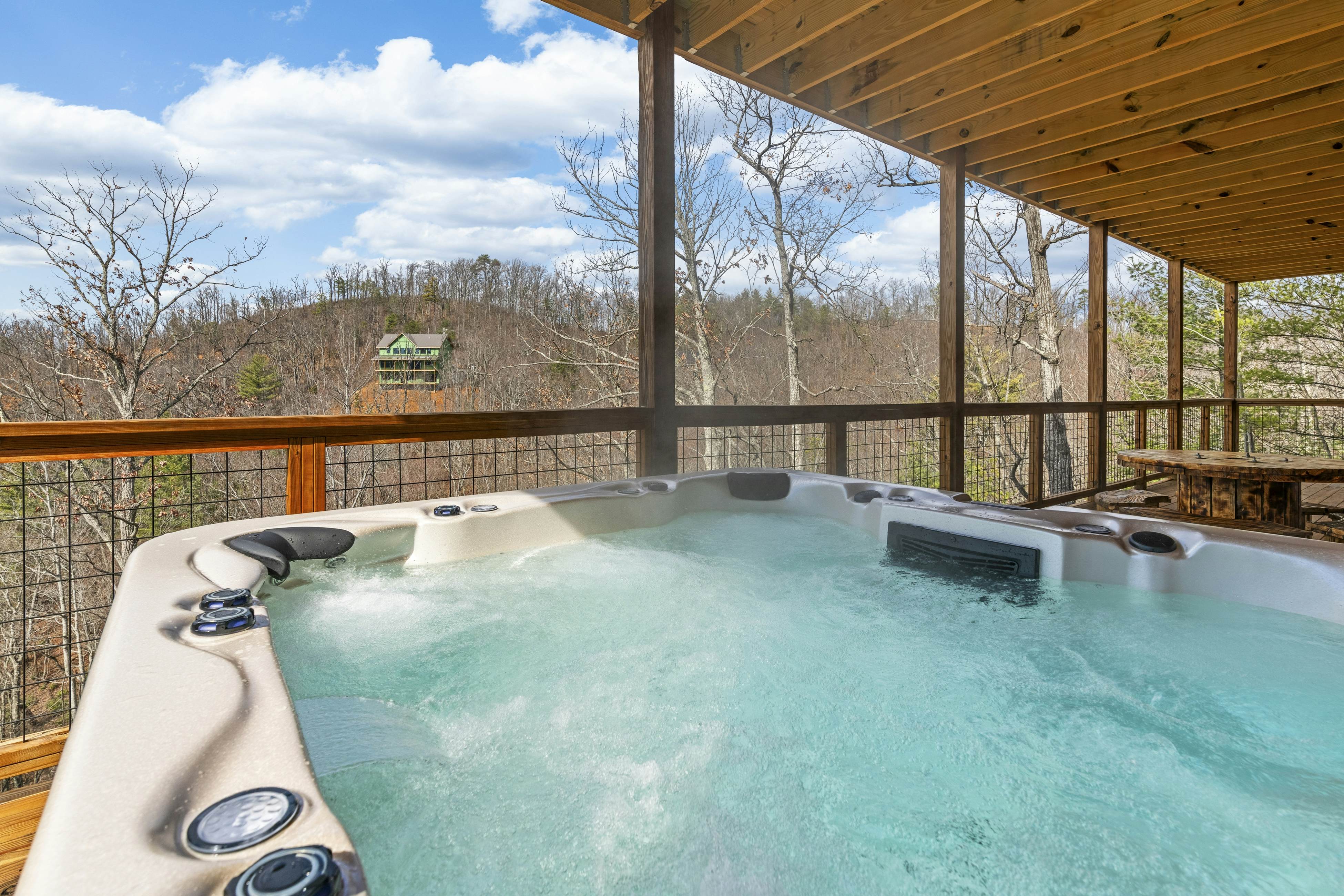 Lovely cabin with tons of amenities, pool, hot tub, theater, pool table, et al!