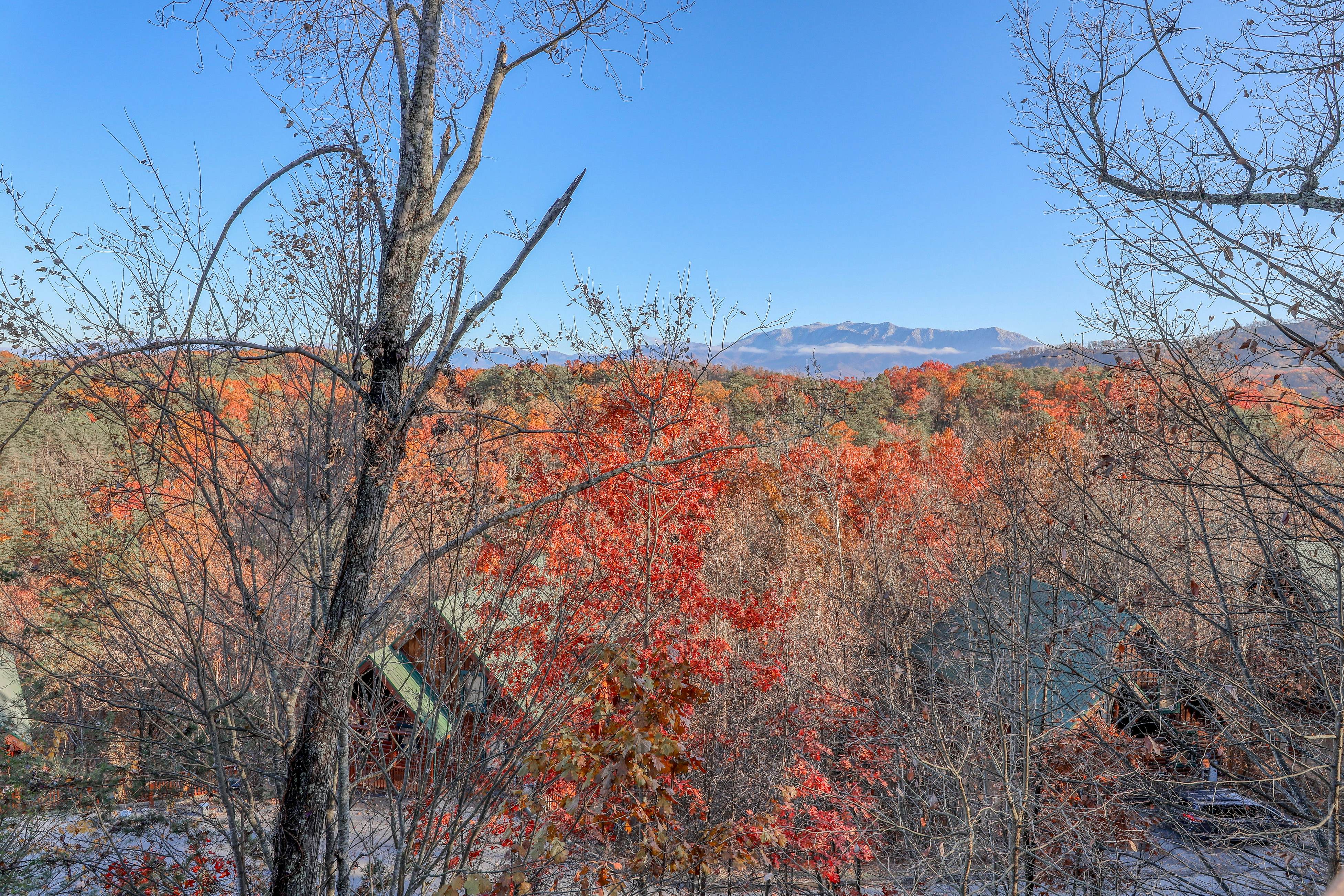 Log cabin w/ Free Attraction Tickets, amazing mountain vistas & private hot tub