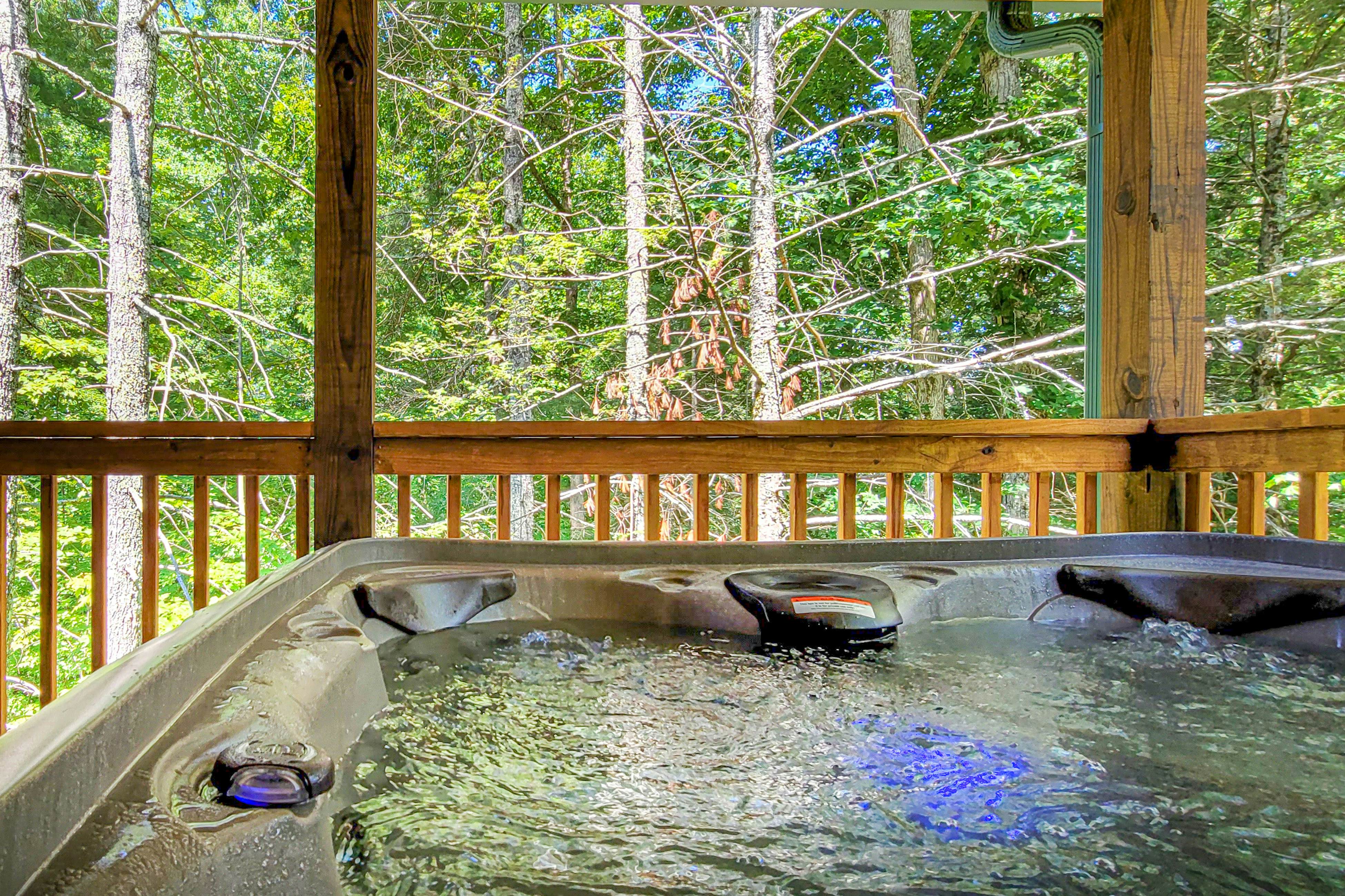 Dog-Friendly Cabin w/Hot Tub, Deck, & Shared Pool + Free Attraction Tickets