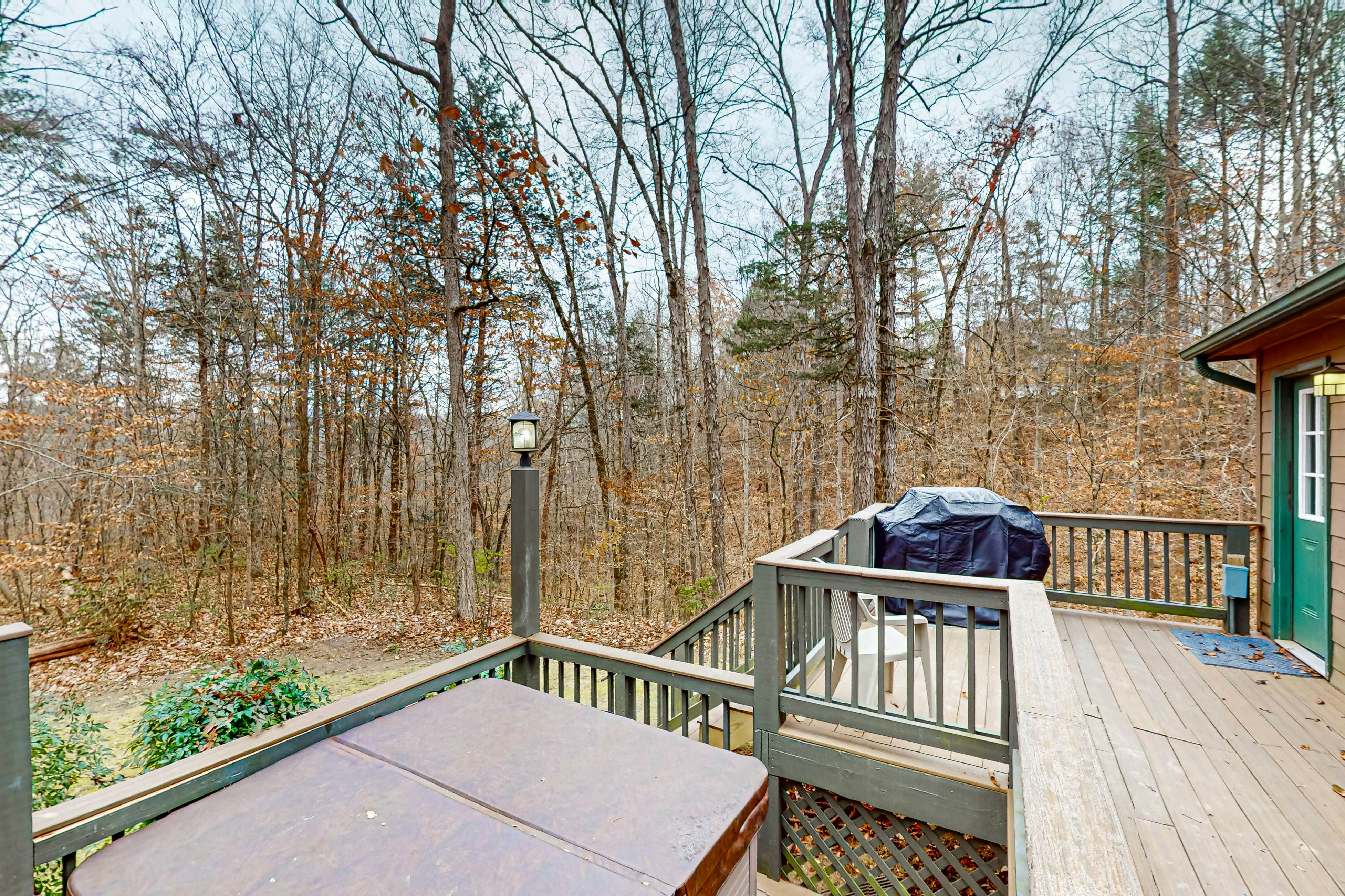 Serene cabin w/ Free Attraction Tickets, fire pit, screened porch & hot tub