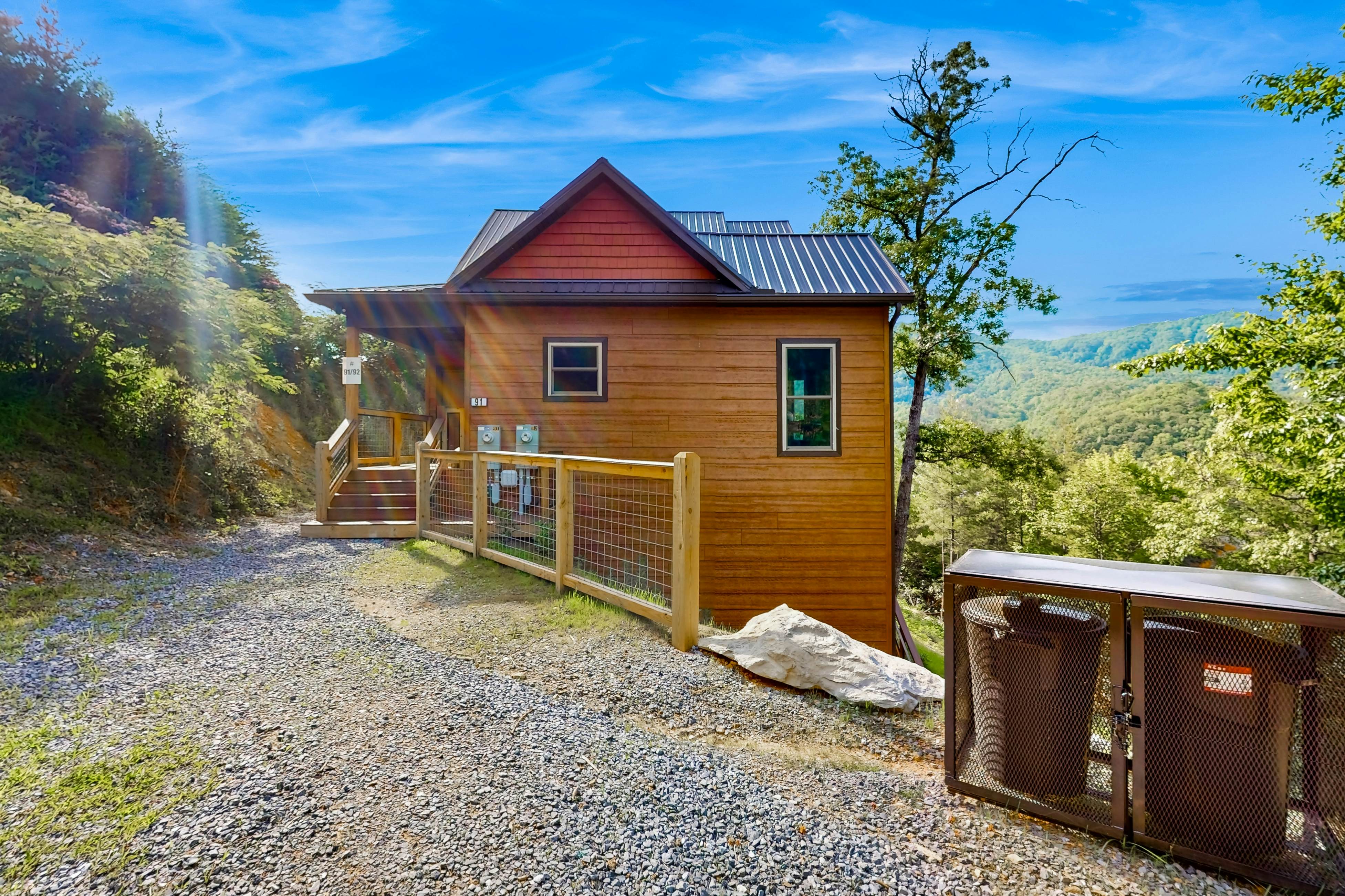 Modern Luxe Cabin w/Hot Tub, Mountain Views, Game Room, +Free Attraction Tickets