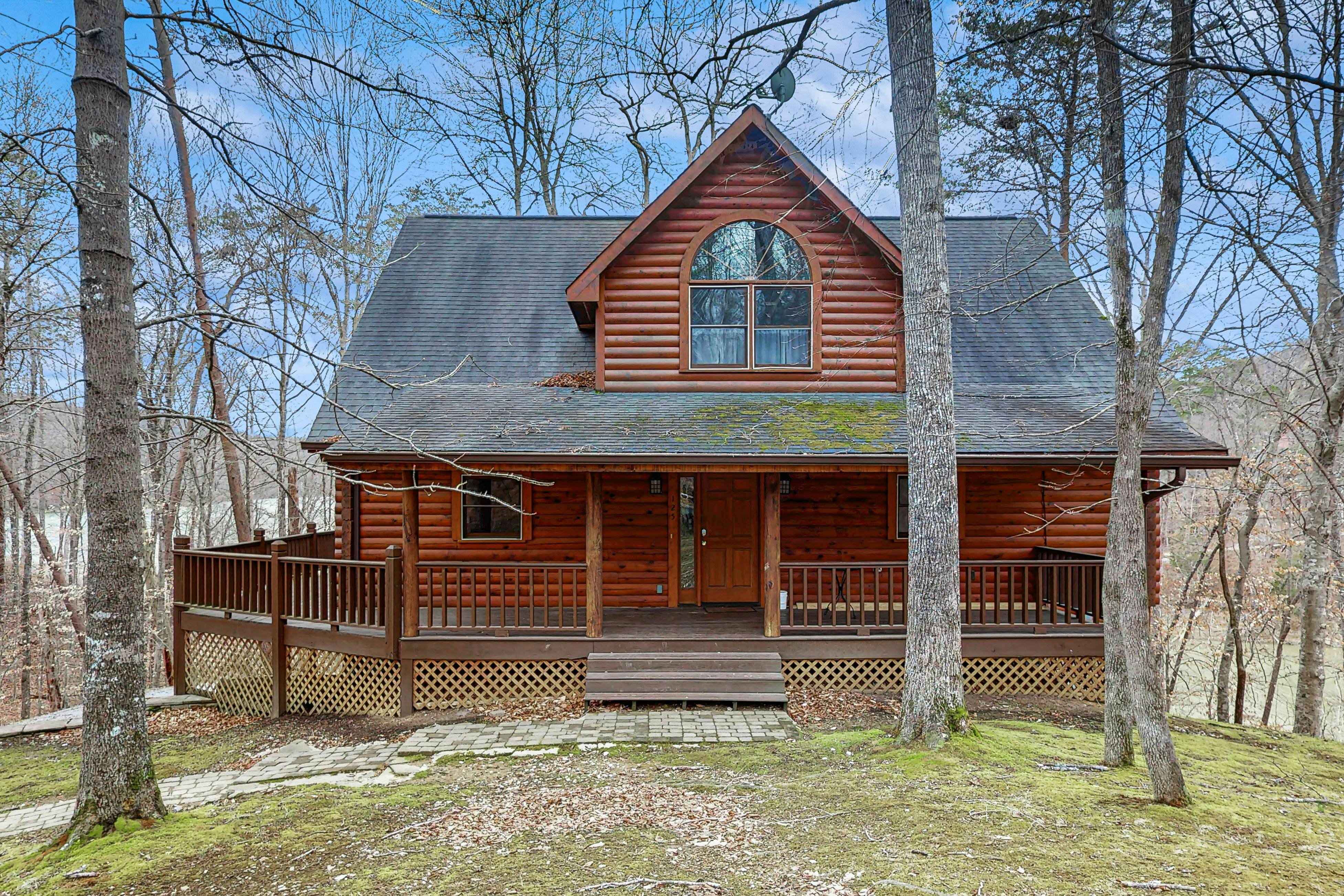Dog-friendly lake home with private floating dock - jetted tub, firepit, & decks