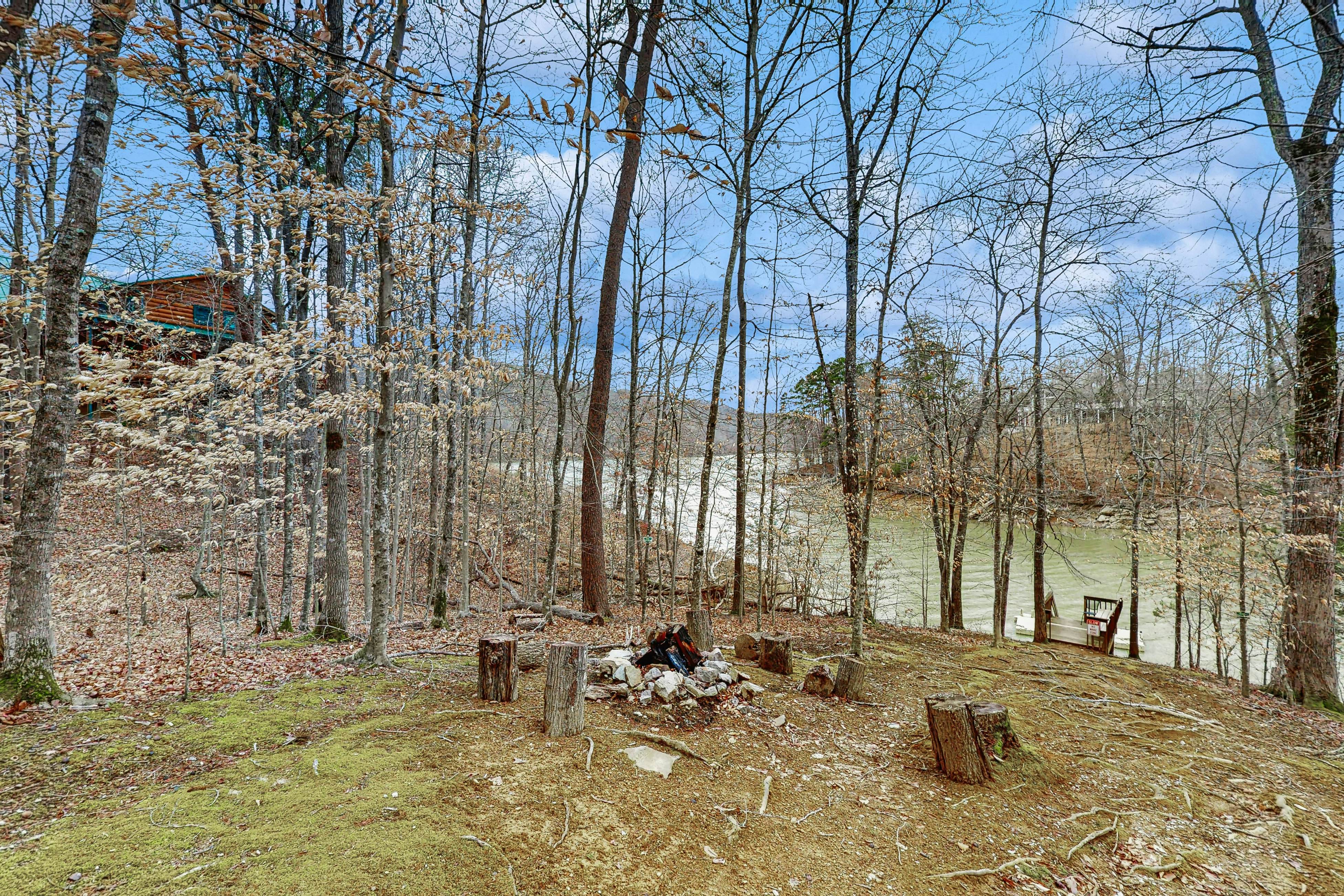 Dog-friendly lake home with private floating dock - jetted tub, firepit, & decks