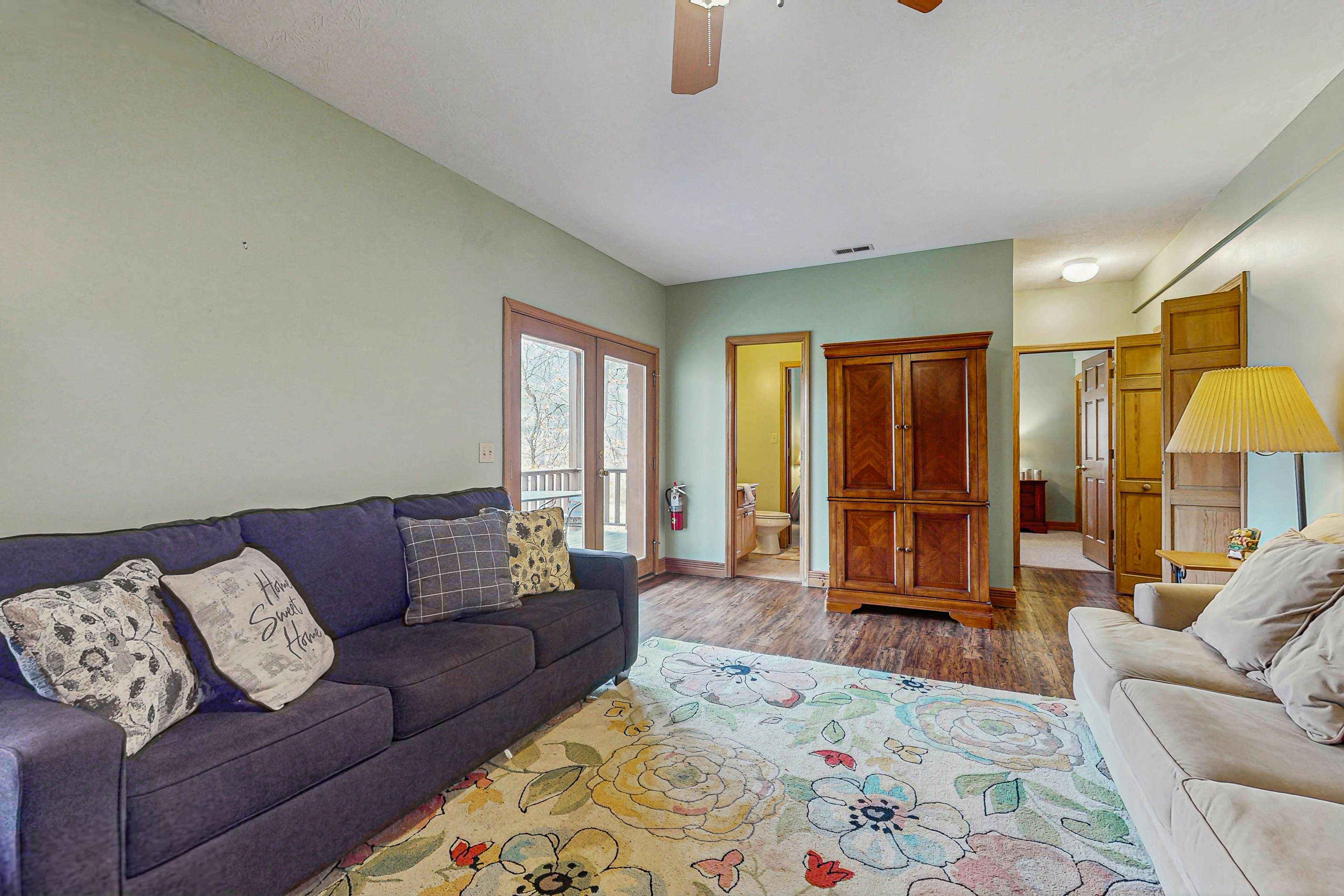 Dog-friendly lake home with private floating dock - jetted tub, firepit, & decks