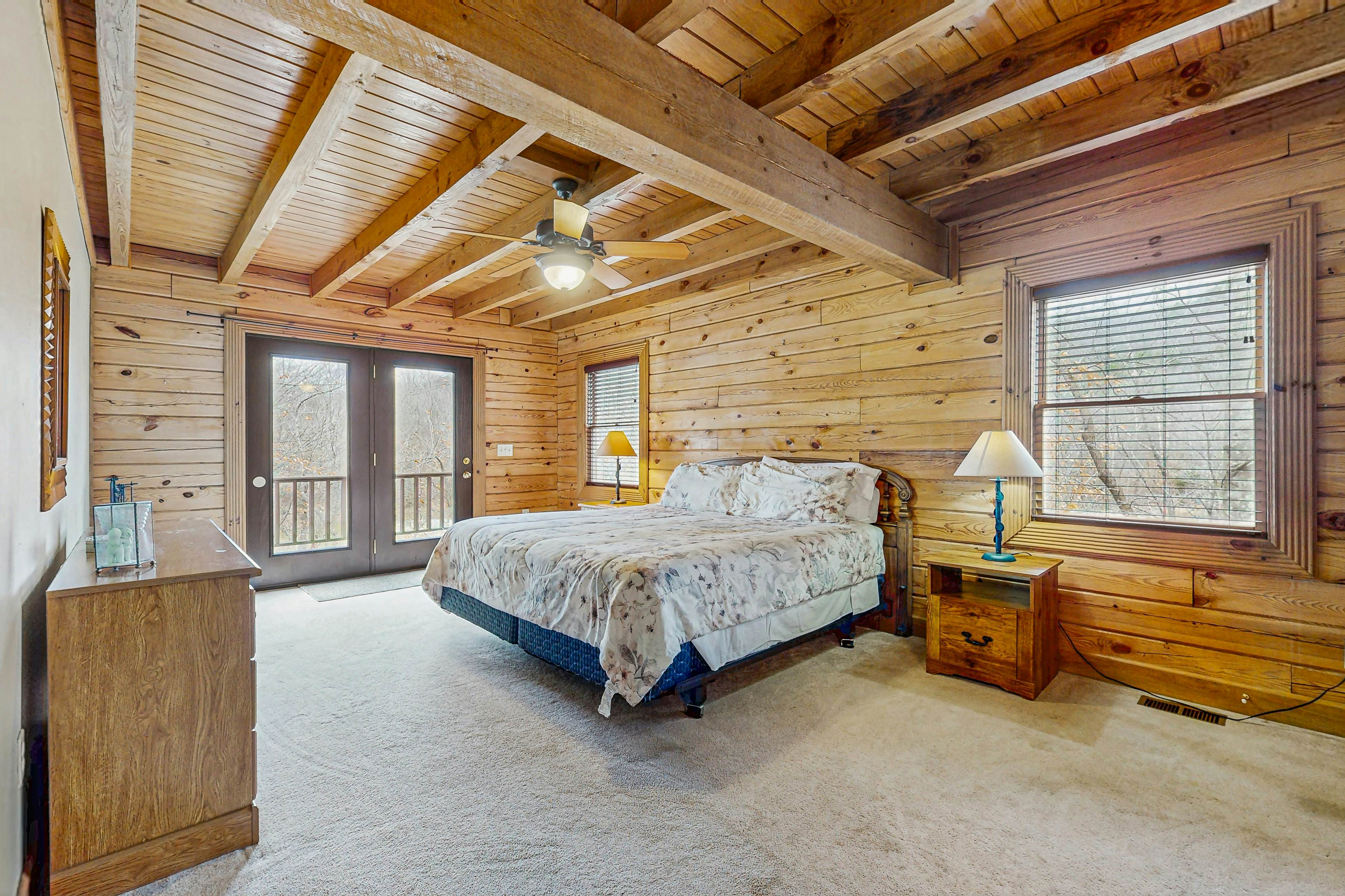 Dog-friendly lake home with private floating dock - jetted tub, firepit, & decks