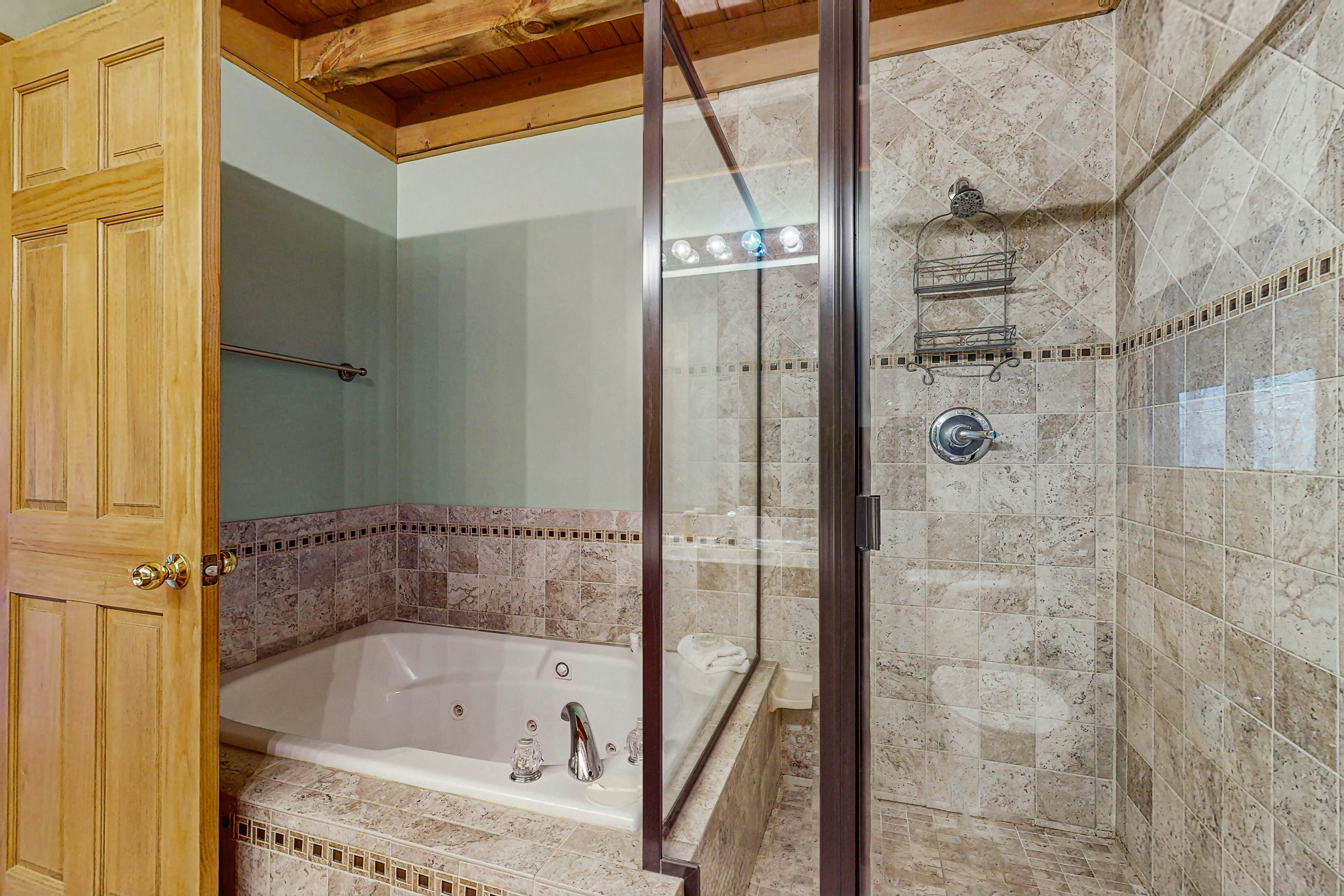 Dog-friendly lake home with private floating dock - jetted tub, firepit, & decks