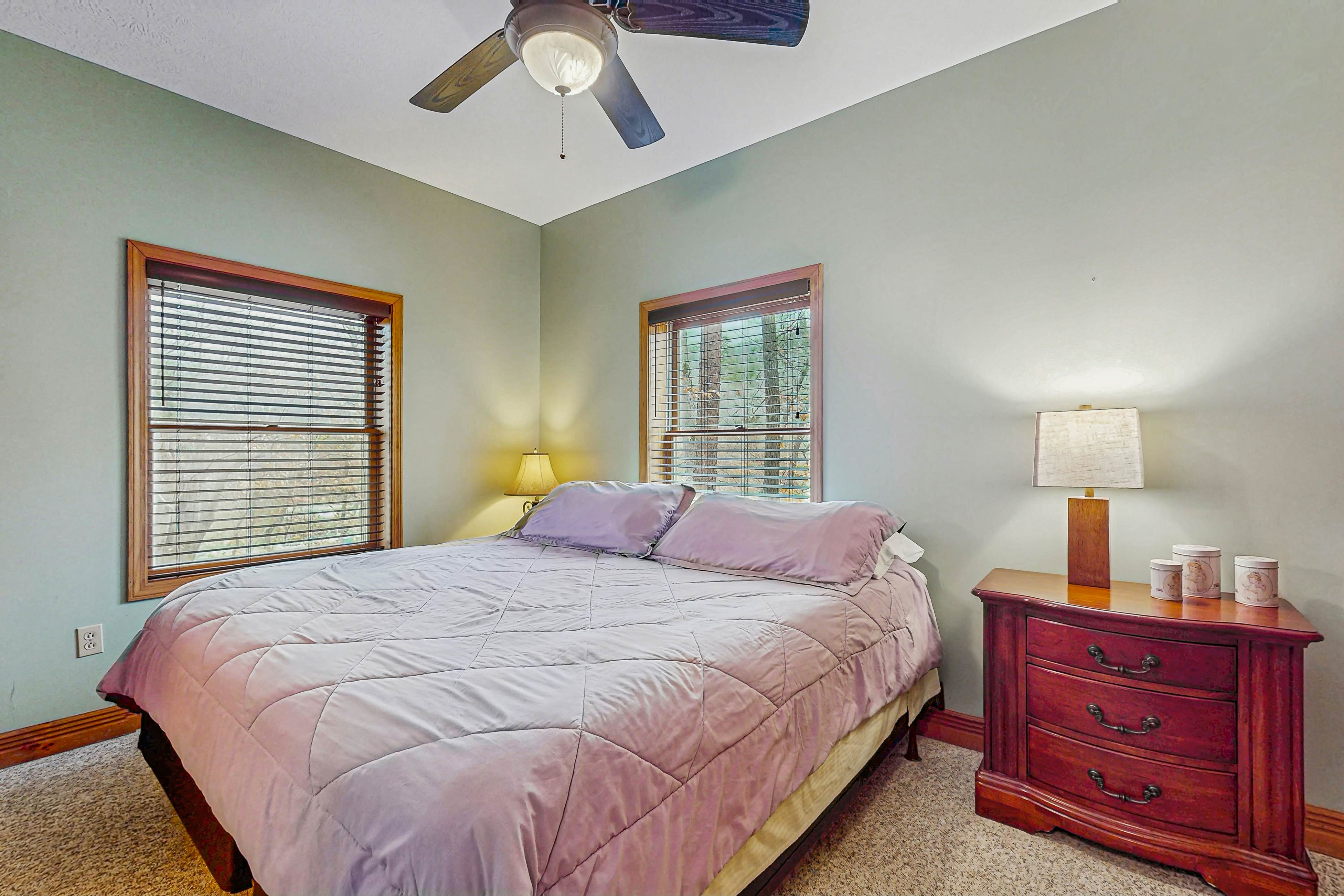 Dog-friendly lake home with private floating dock - jetted tub, firepit, & decks