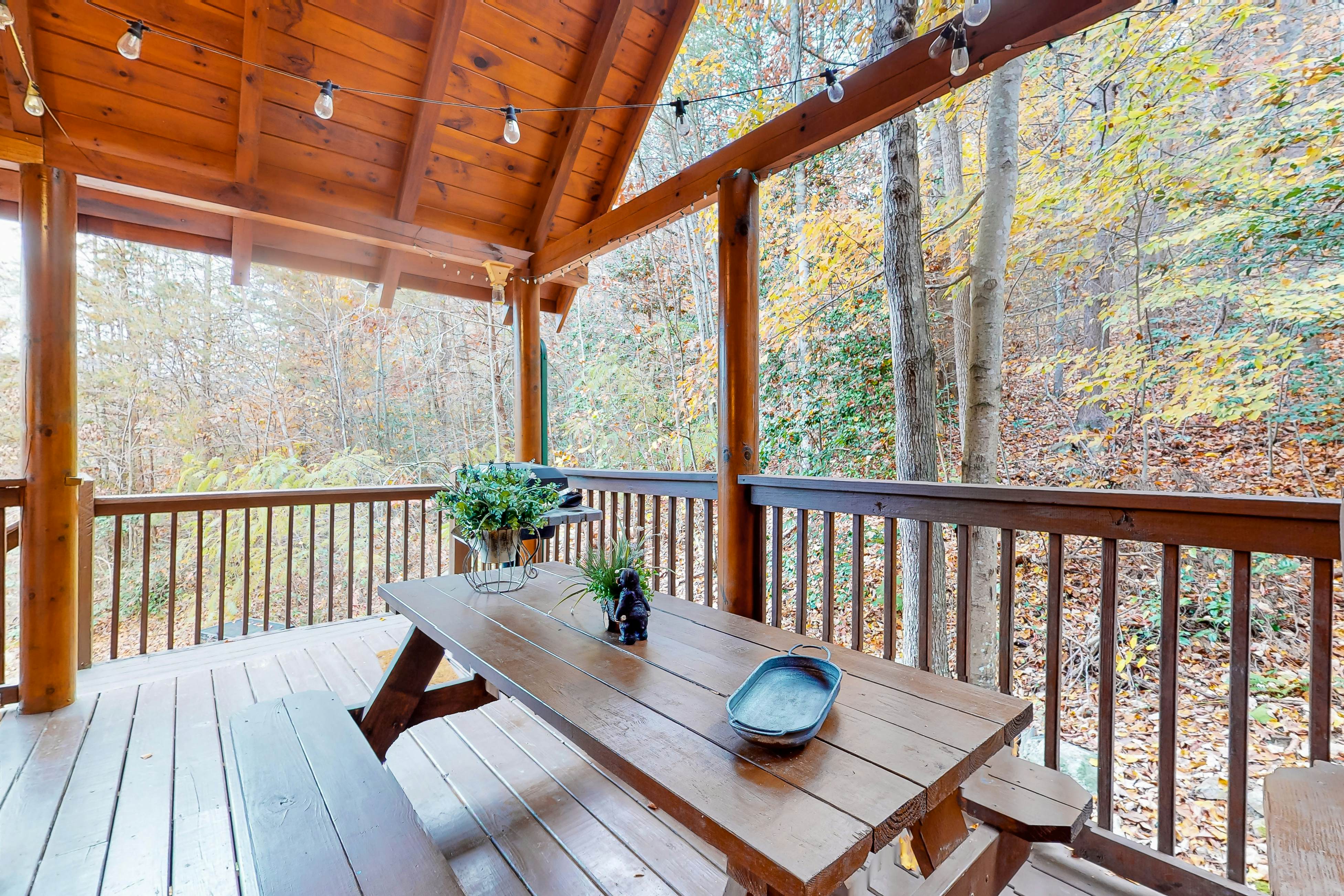 Dog-friendly cabin with hot tub & Free Attraction Tickets - 3 min to Parkway