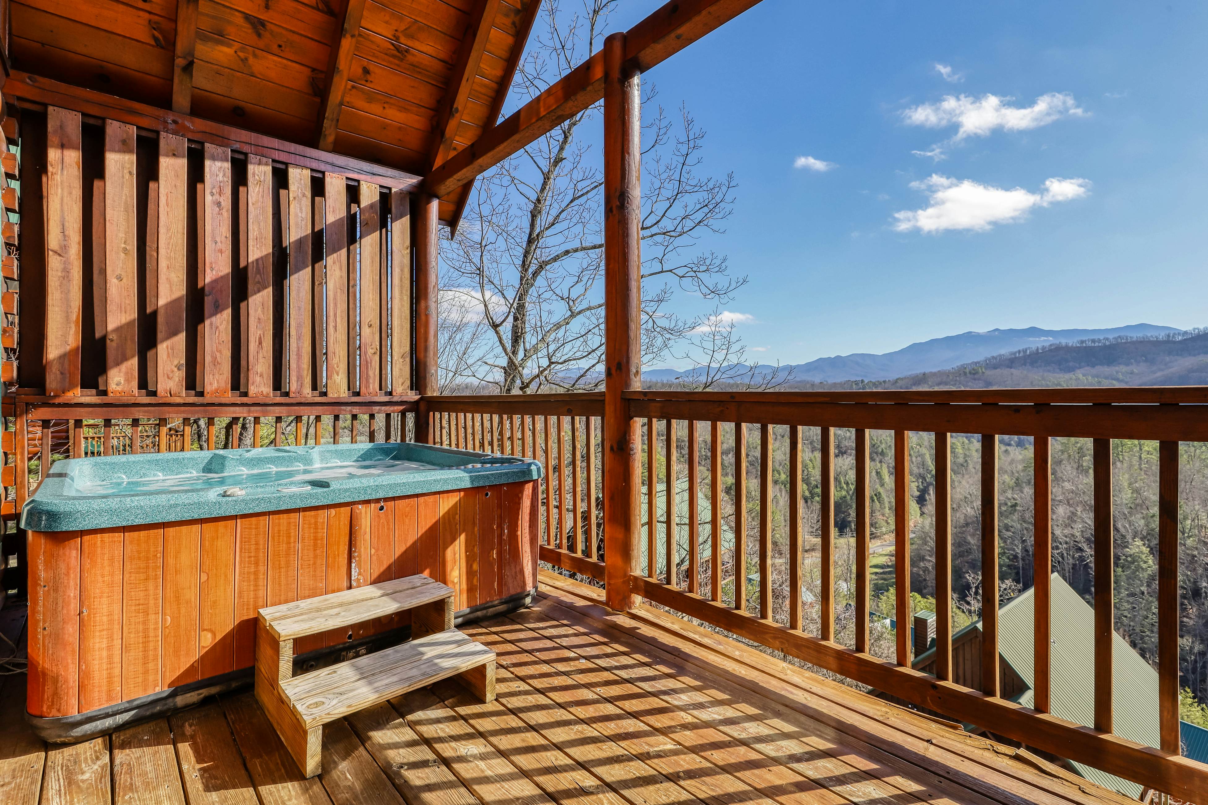 Lovely cabin w/ Free Attraction Tickets, a private hot tub, & mountain views