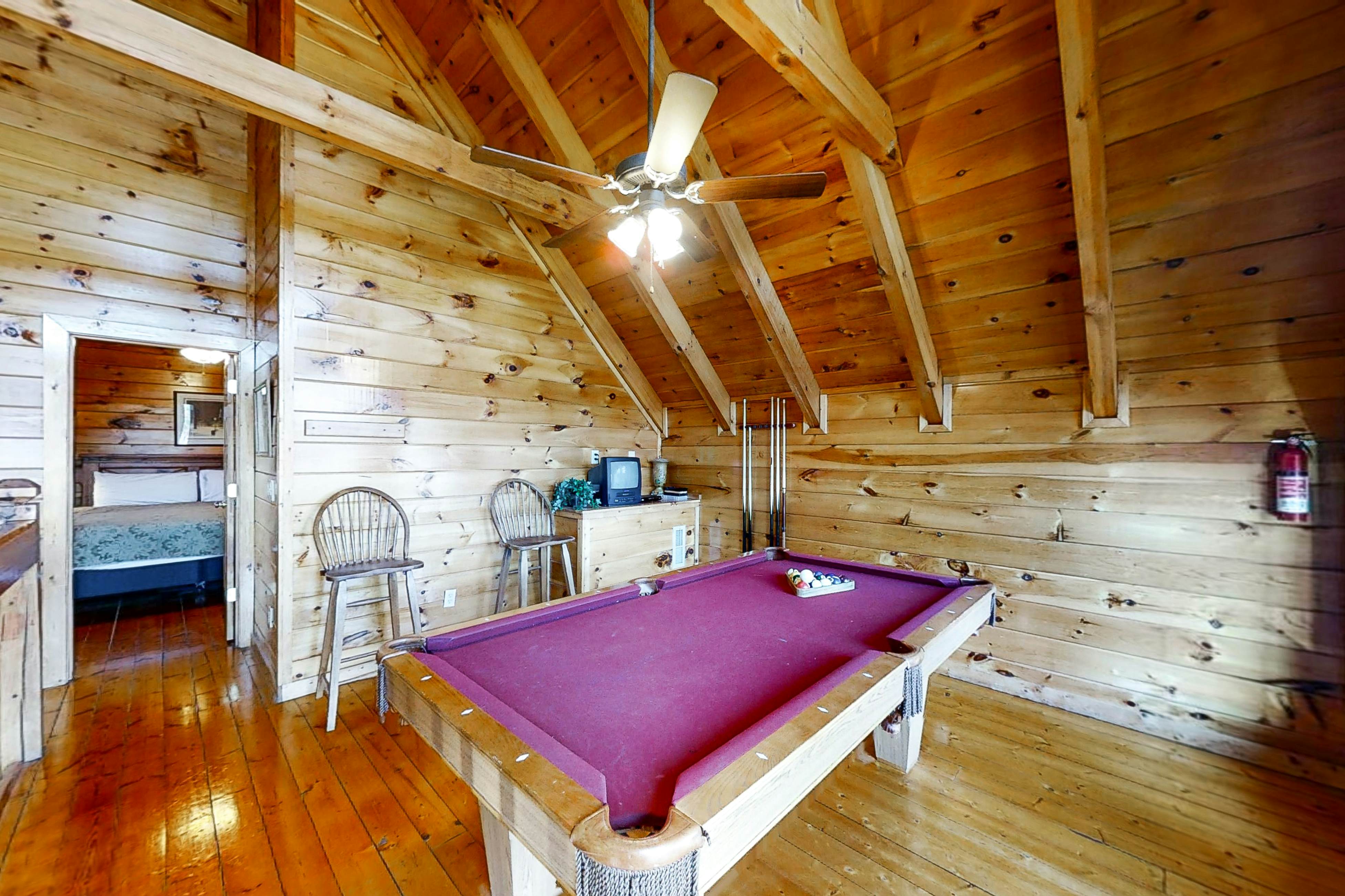 Elegant Two-Story Cabin w/ Free Attraction Tickets, Hot Tub, & Pool Table