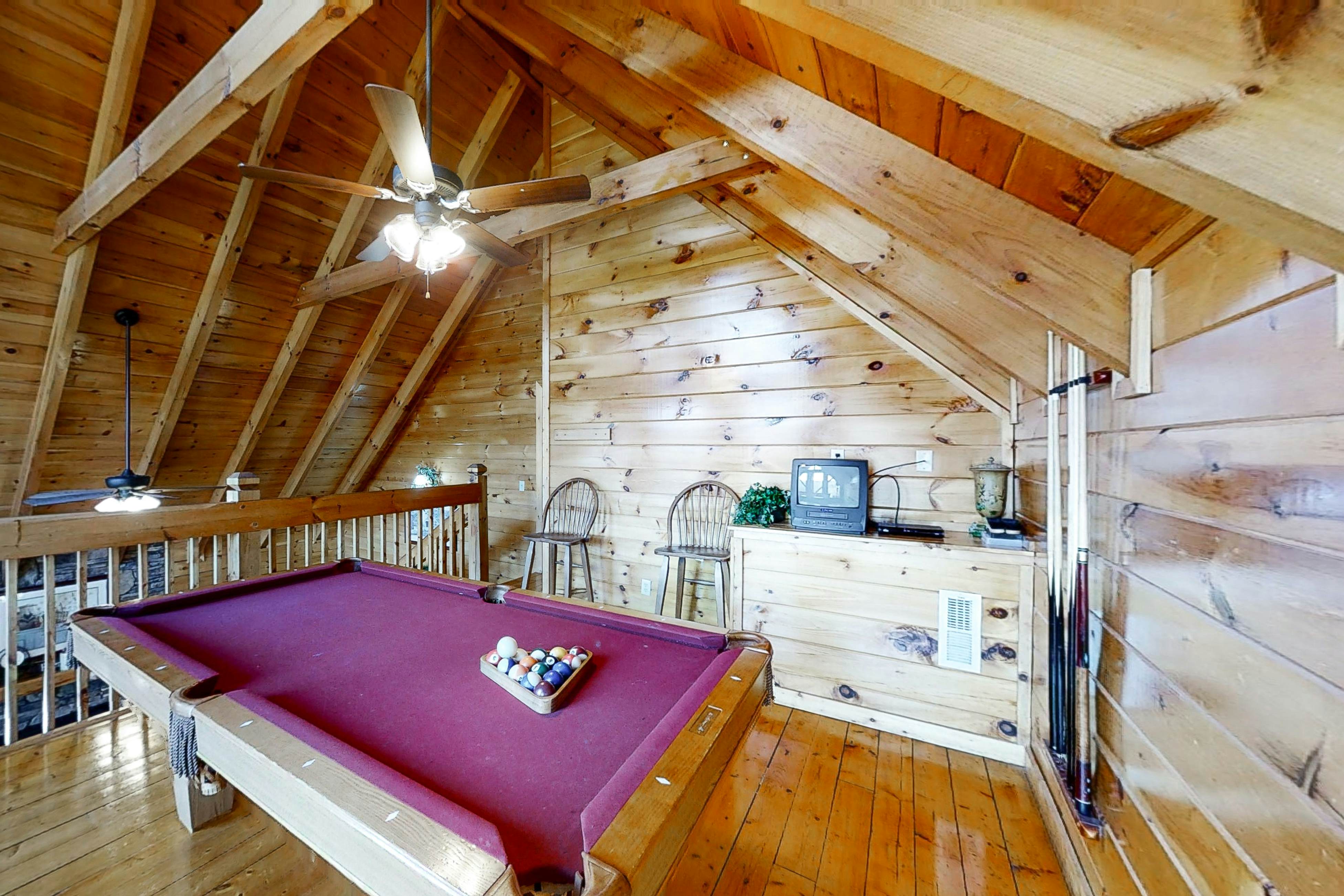 Elegant Two-Story Cabin w/ Free Attraction Tickets, Hot Tub, & Pool Table
