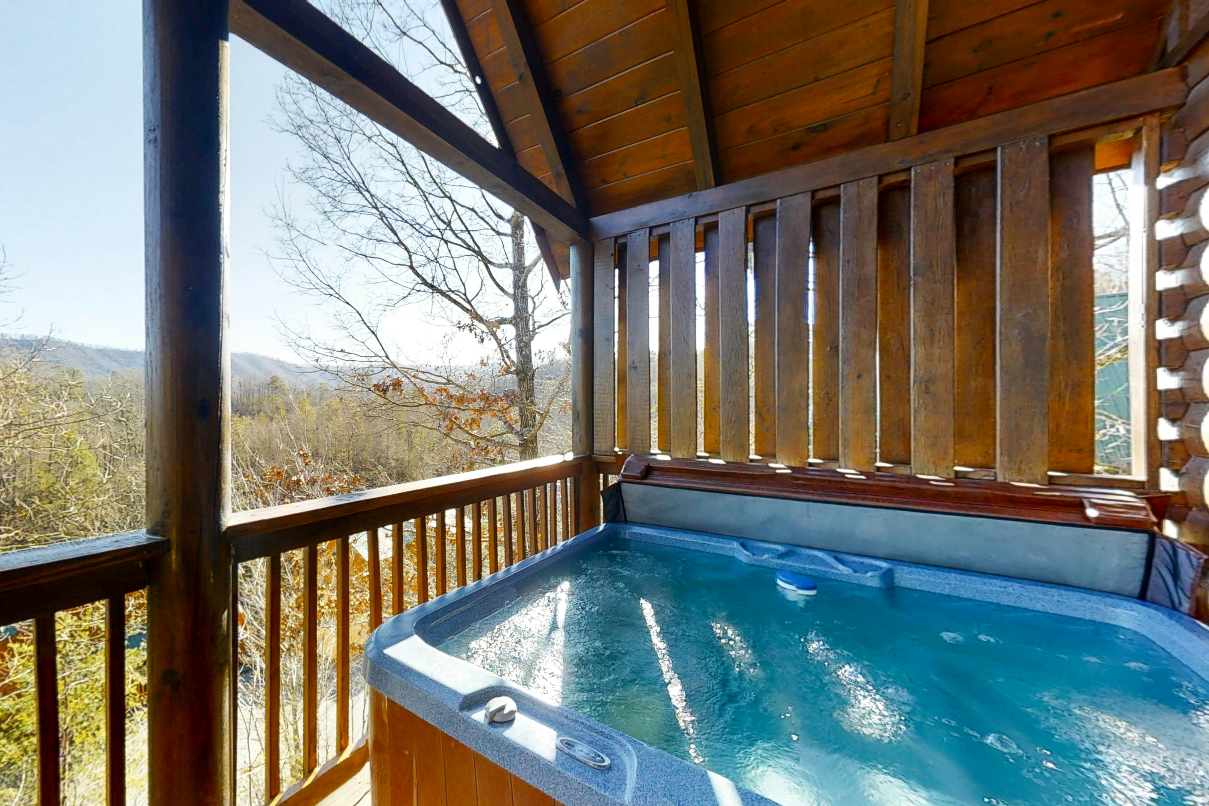 Elegant Two-Story Cabin w/ Free Attraction Tickets, Hot Tub, & Pool Table