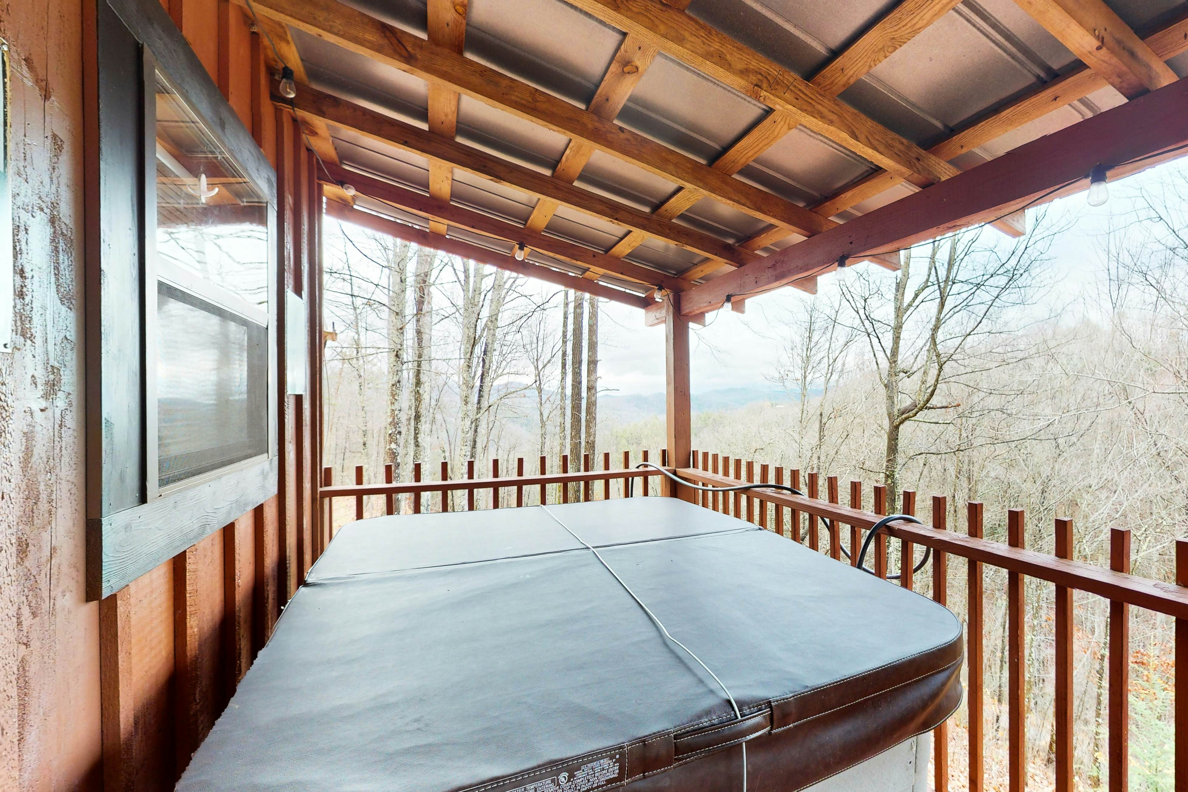 Secluded dog-friendly cabin w/ mountain views & hot tub +Free Attraction Tickets
