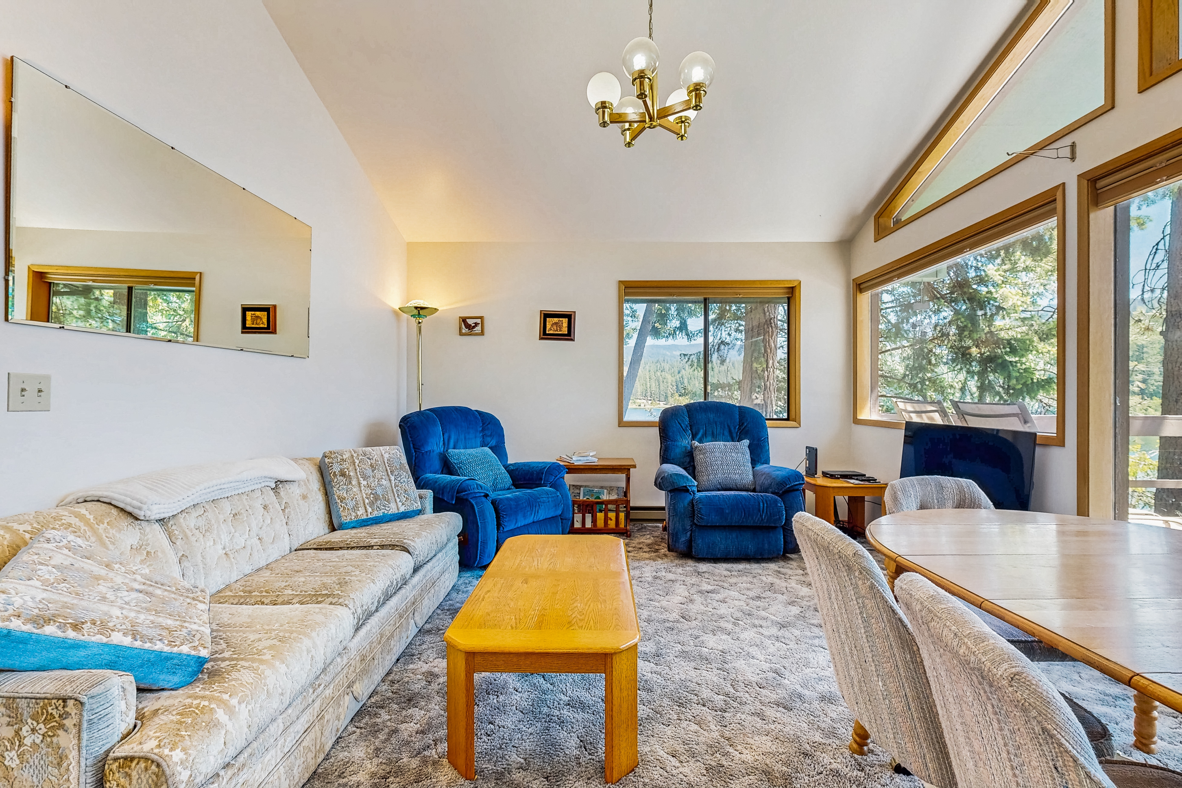 Secluded akefront home with private dock, two-level deck, & BBQ area