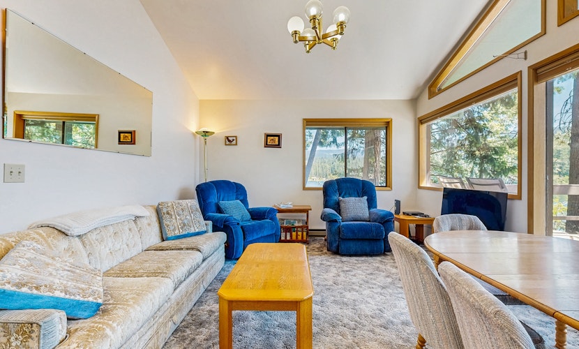 Secluded akefront home with private dock, two-level deck, & BBQ area