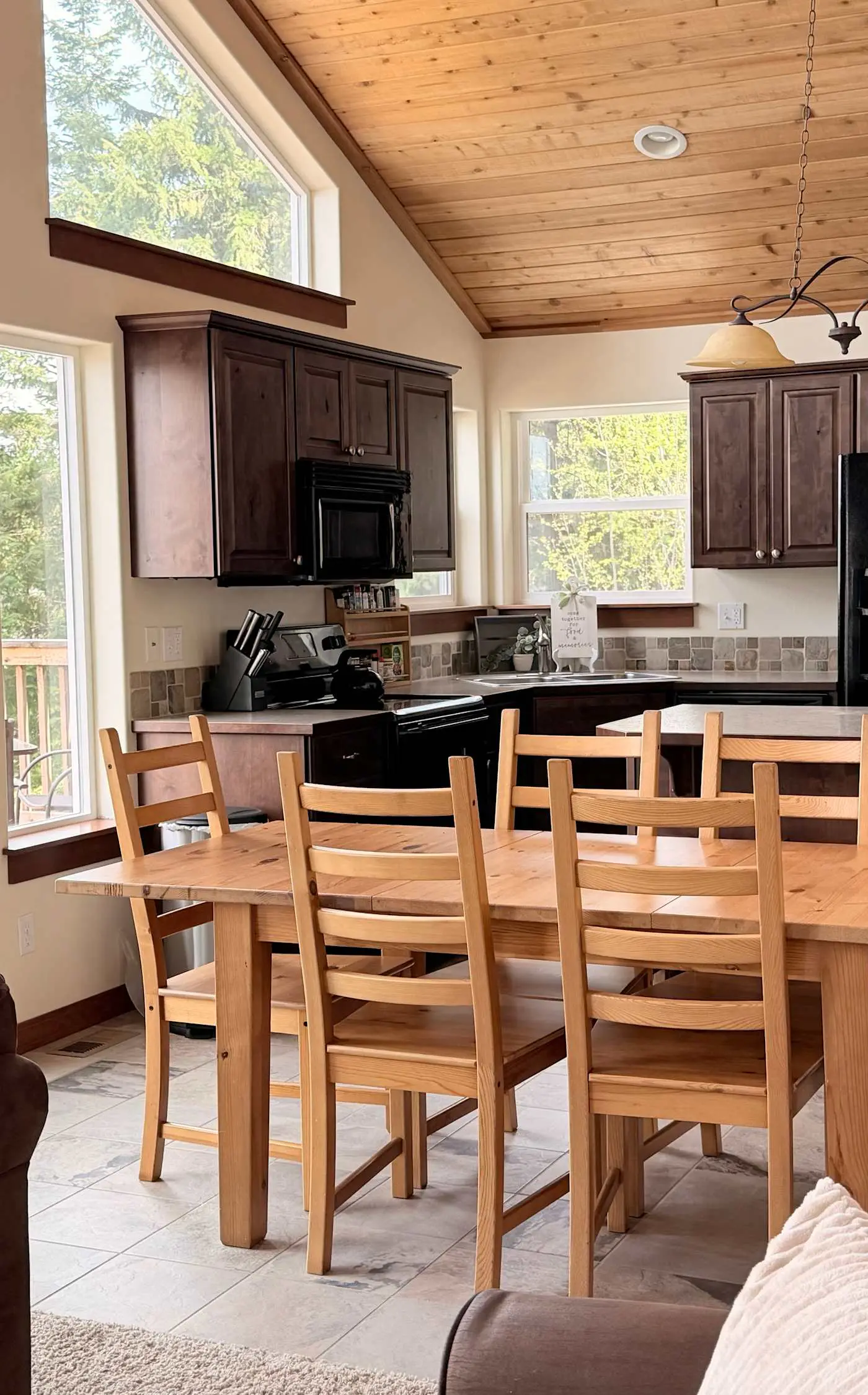 Lake views with large deck and lots of space