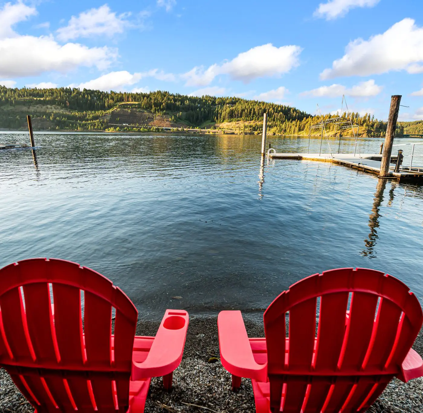 Lake Coeur d'Alene Cabin, Dock & Fire Pit