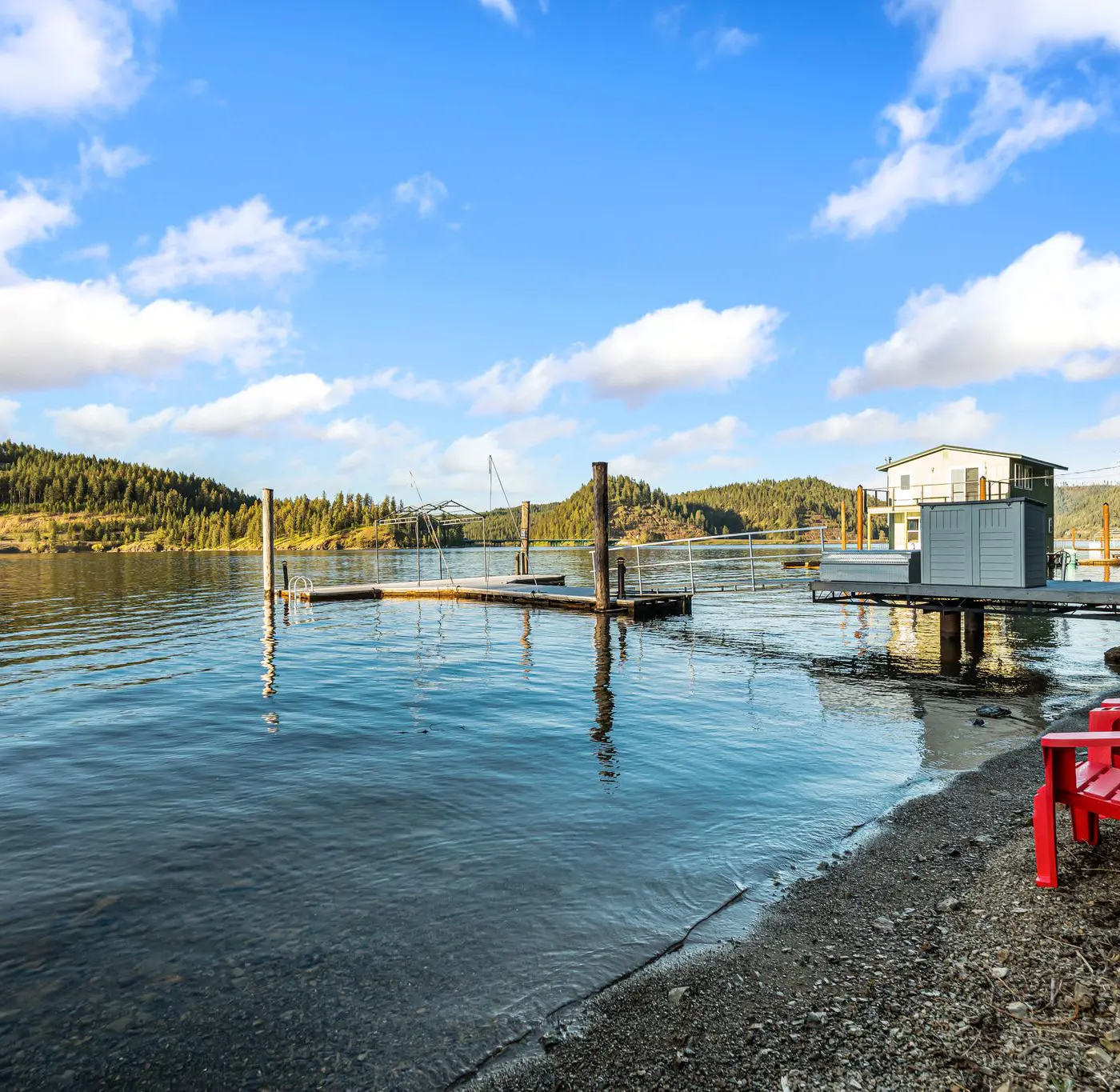 Lake Coeur d'Alene Cabin, Dock & Fire Pit