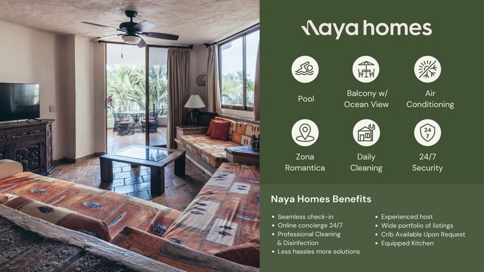 Ocean view 2Br Condo-Balcony-Beach-Pool - 206