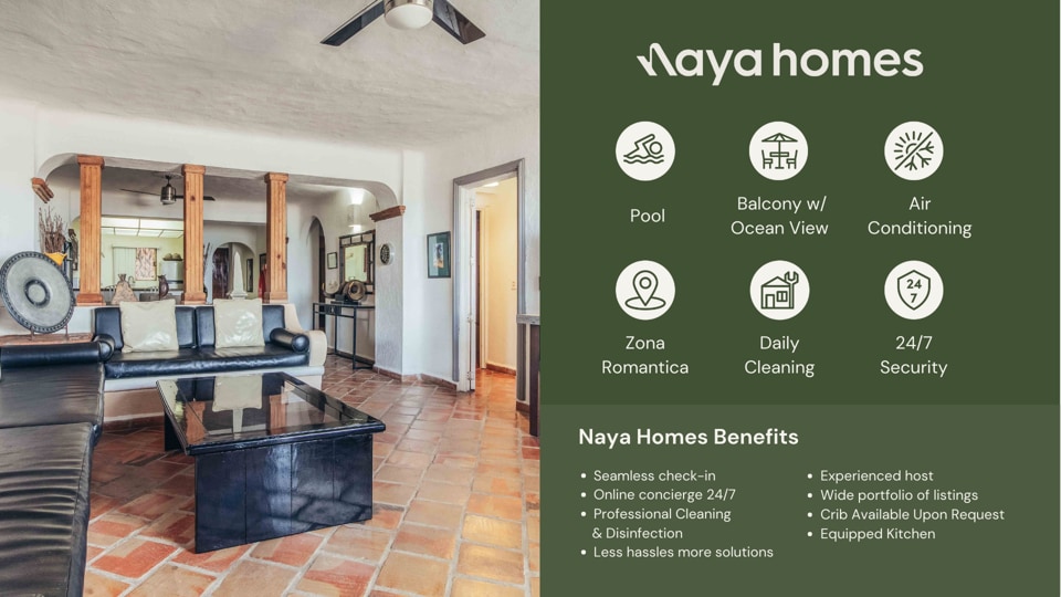 Ocean view 2Br Condo-Balcony-Beach-Pool VDS 111