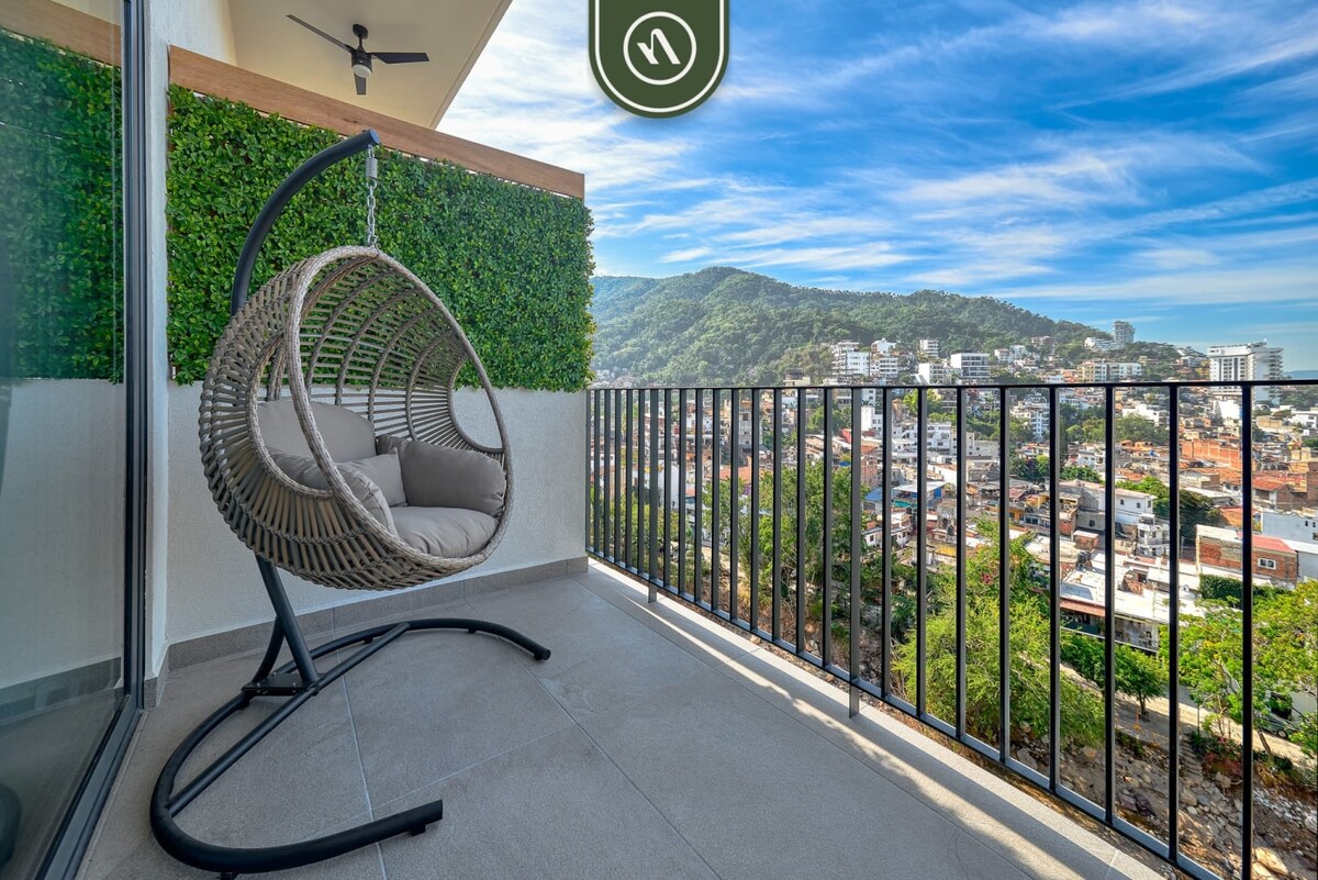 New Studio - King Bed - Pool - Jacuzzi - Gym