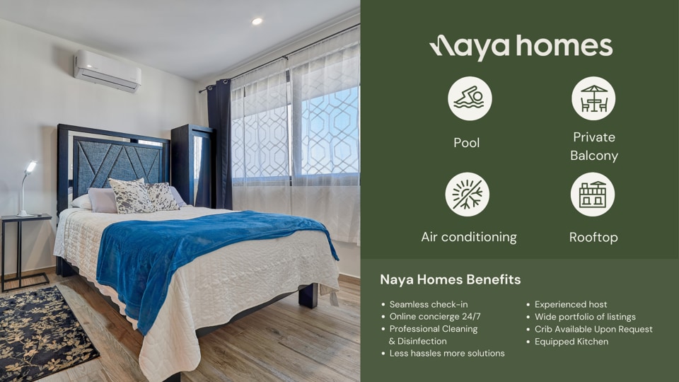 1BR apartment - Private Balcony - Pool - Gym