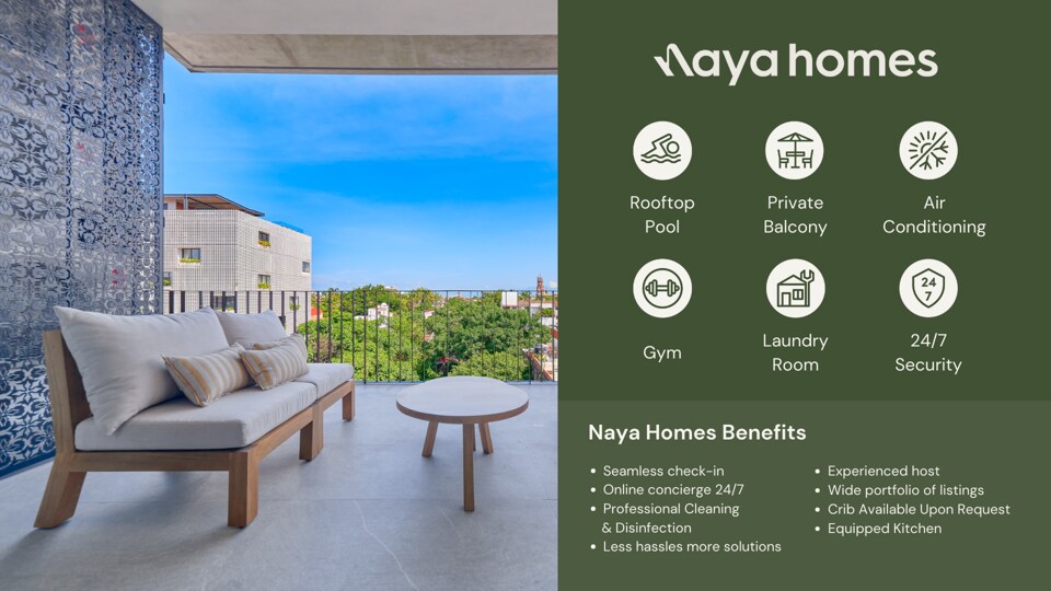 Amazing 2BR Apt -Private Balcony - Rooftop Pool