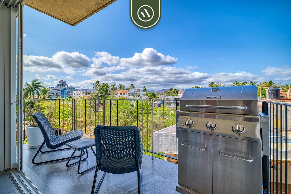 Centric 2BR Condo- Balcony - Rooftop Pool