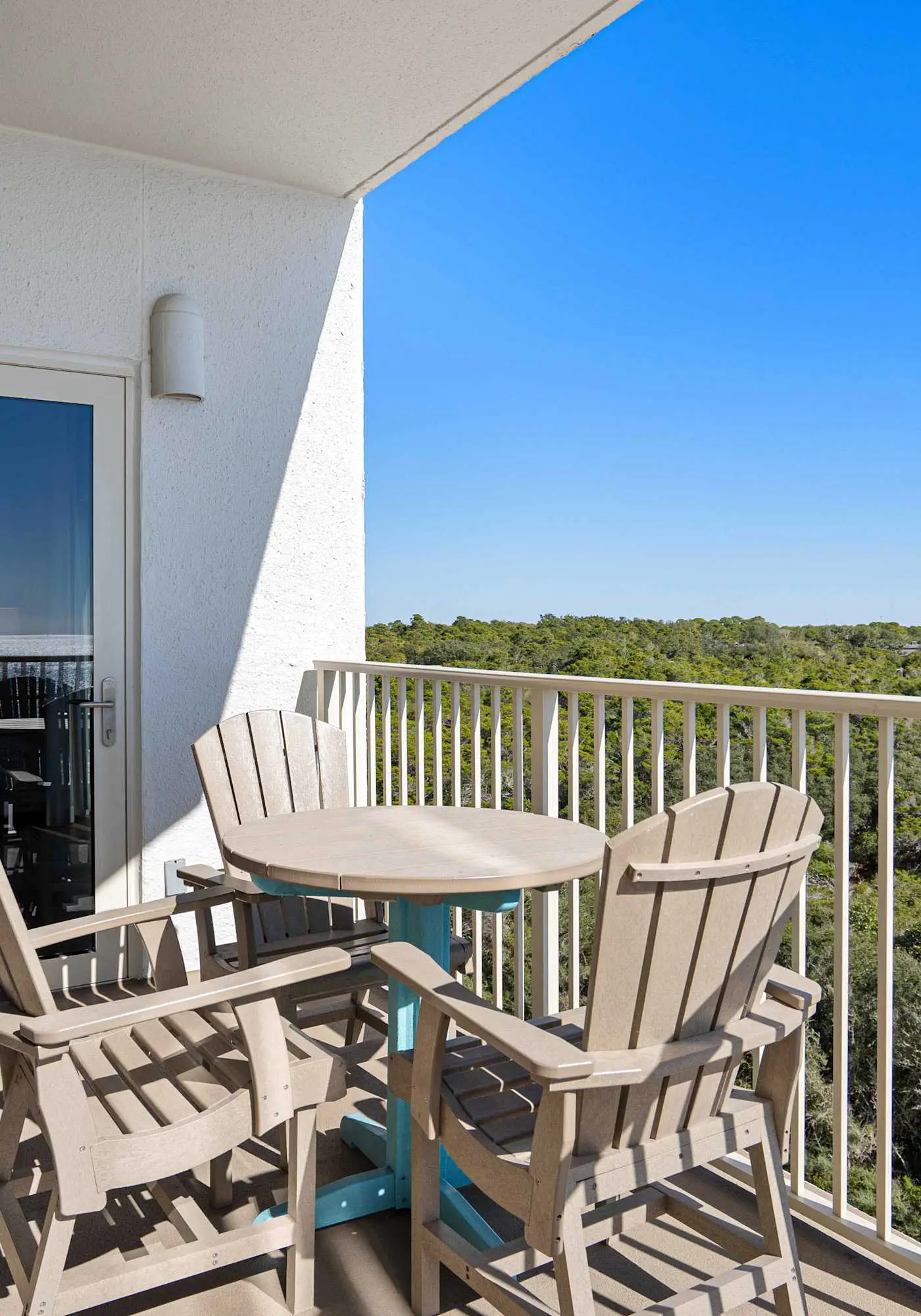 Gulf views from private balconies, beach access