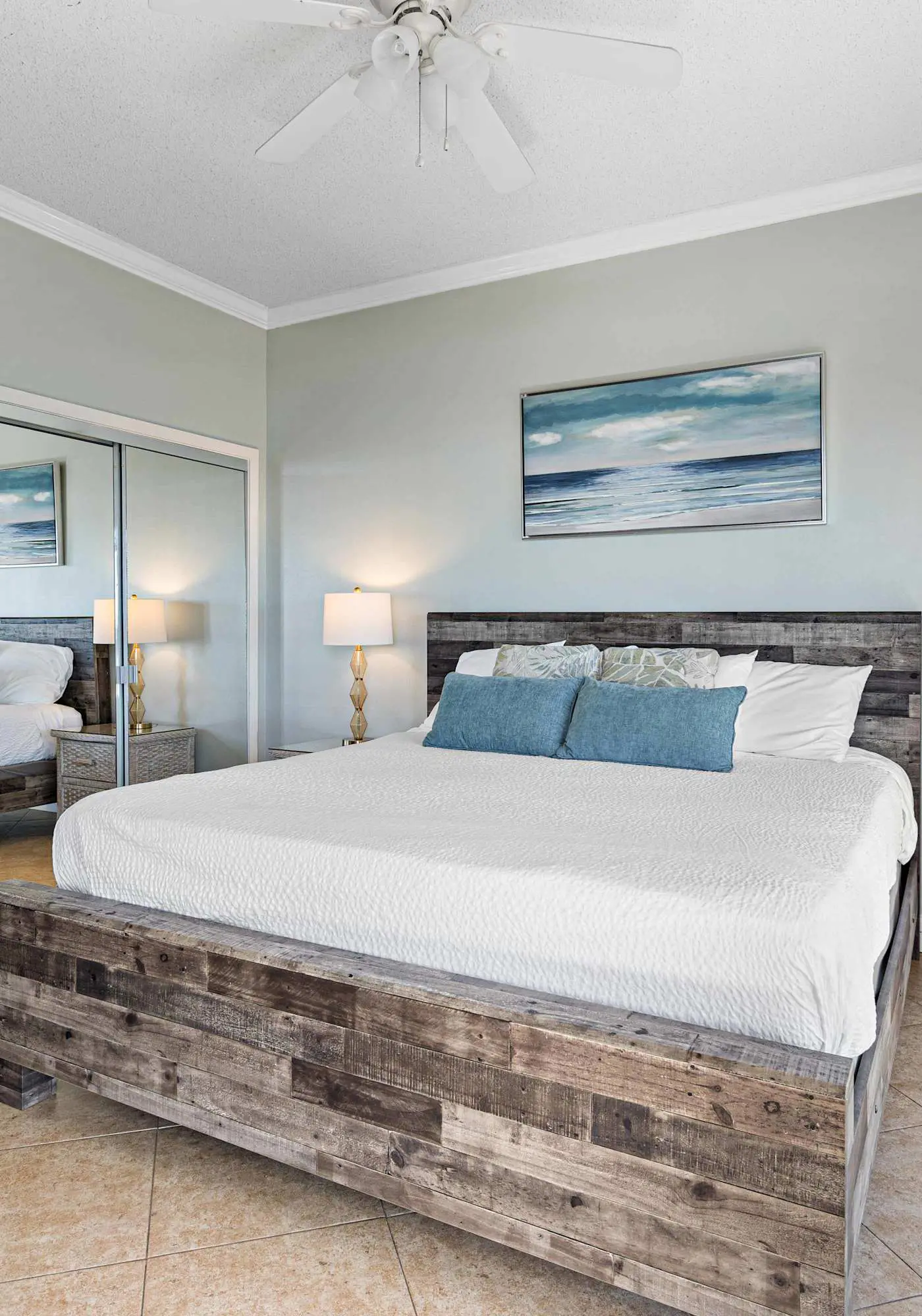 Gulf views from private balconies, beach access