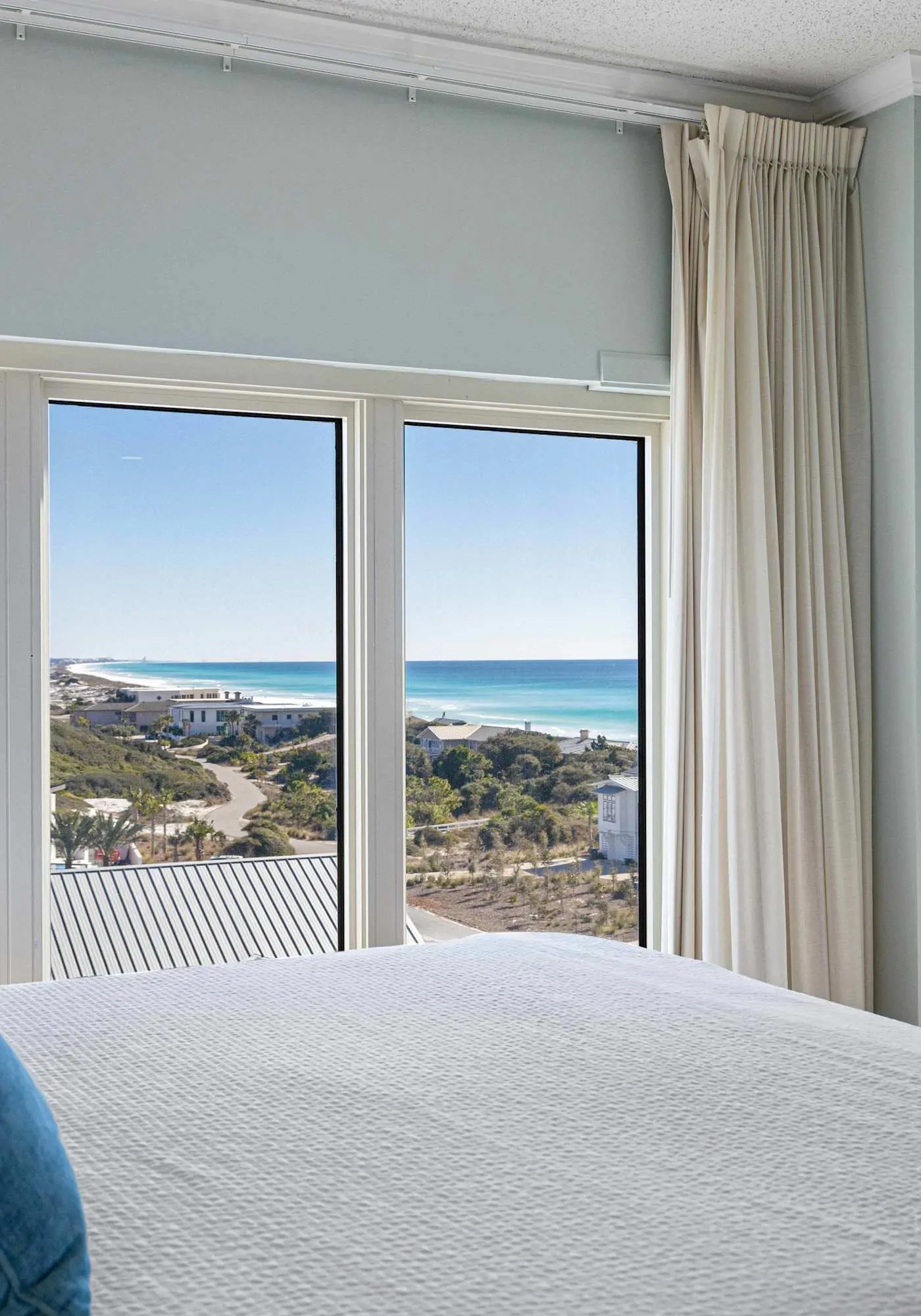 Gulf views from private balconies, beach access
