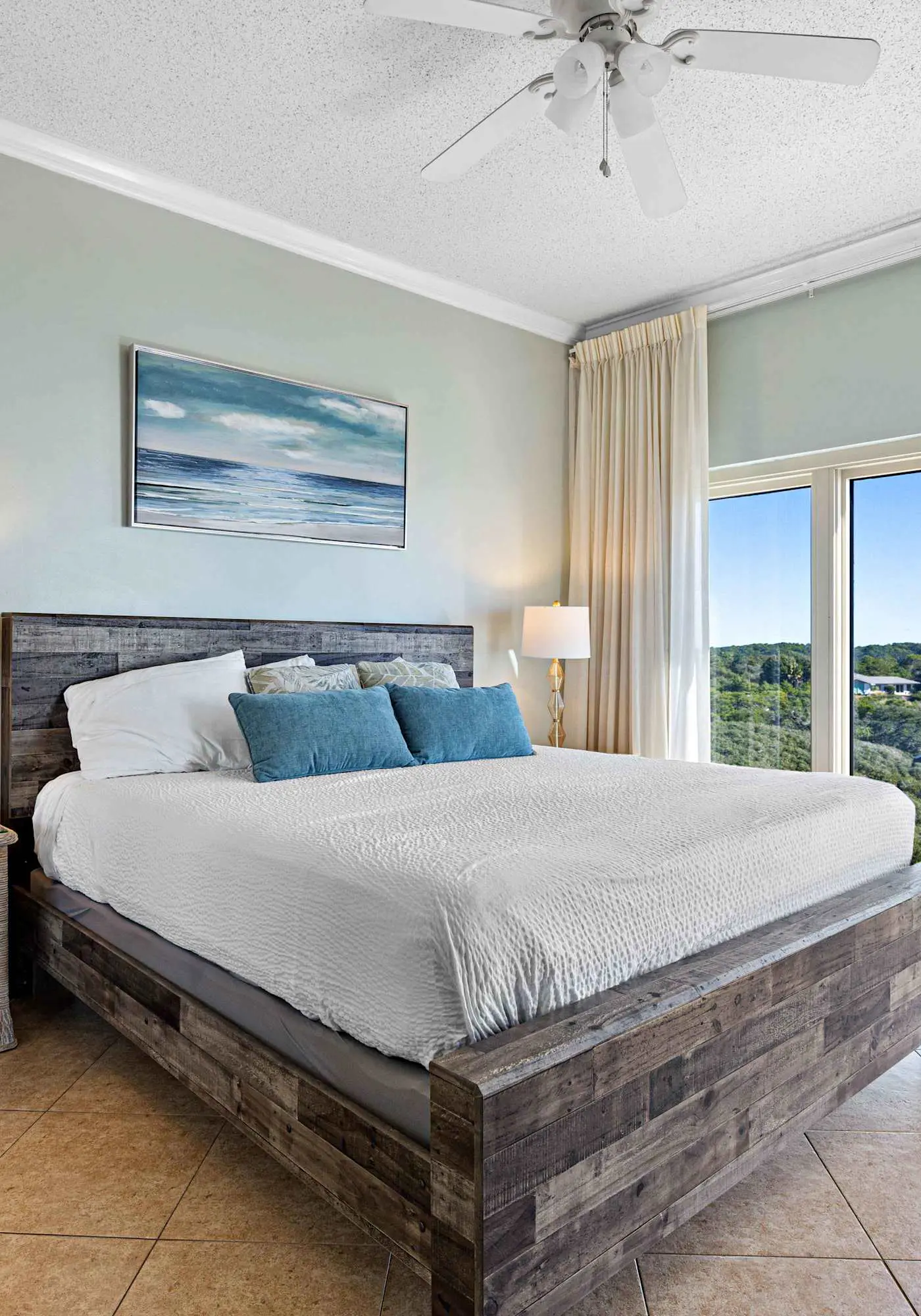 Gulf views from private balconies, beach access