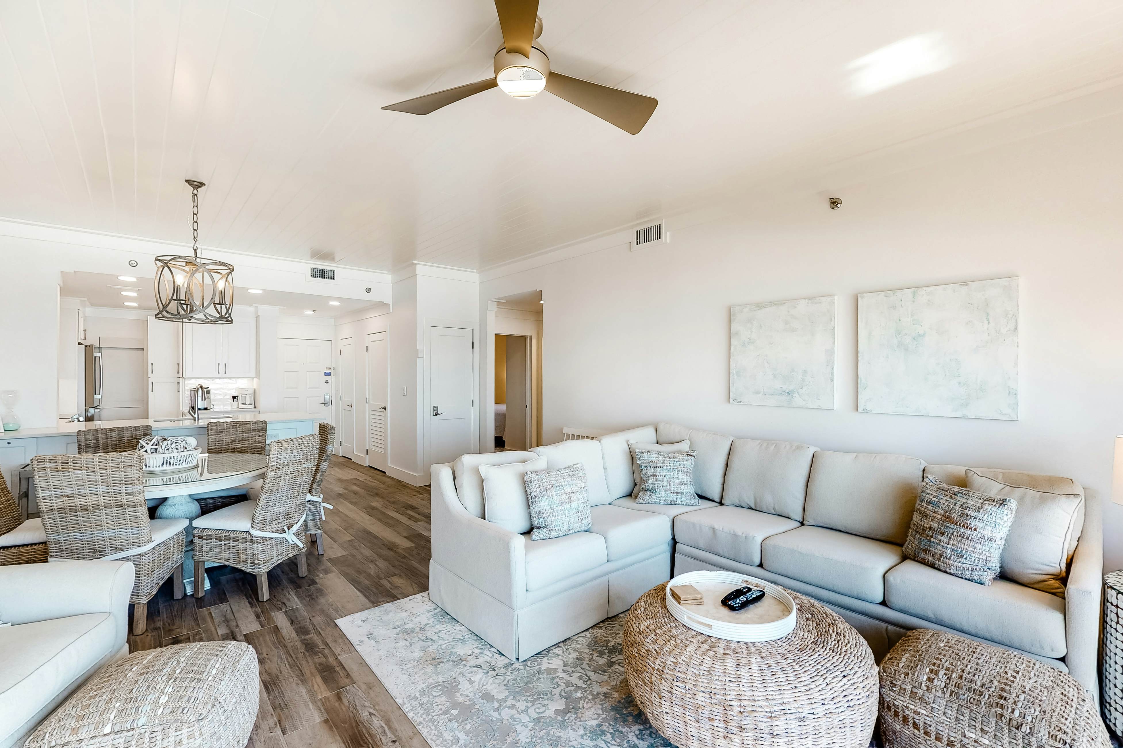 Bright Waterfront Condo with Pool and Hot Tub