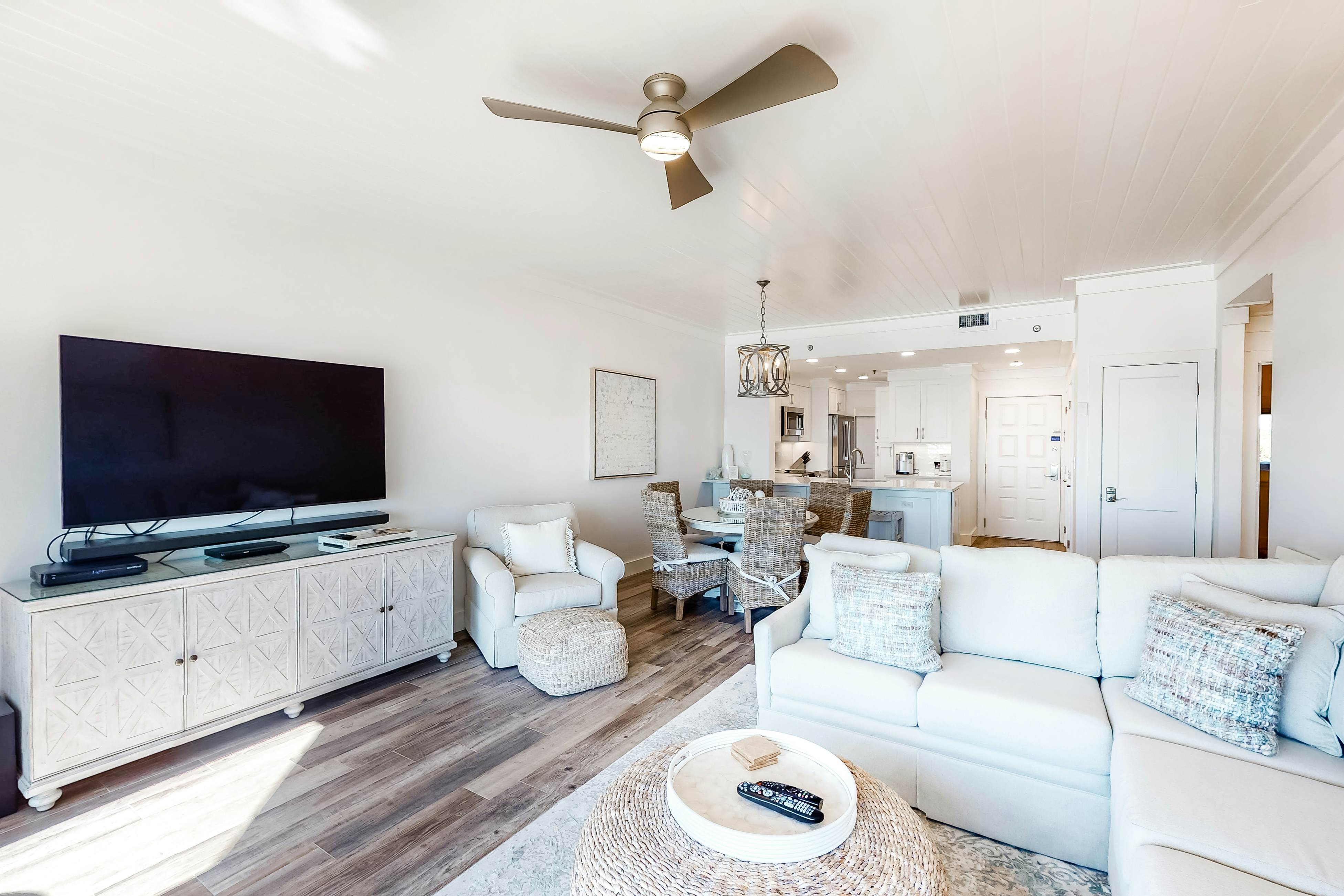 Bright Waterfront Condo with Pool and Hot Tub