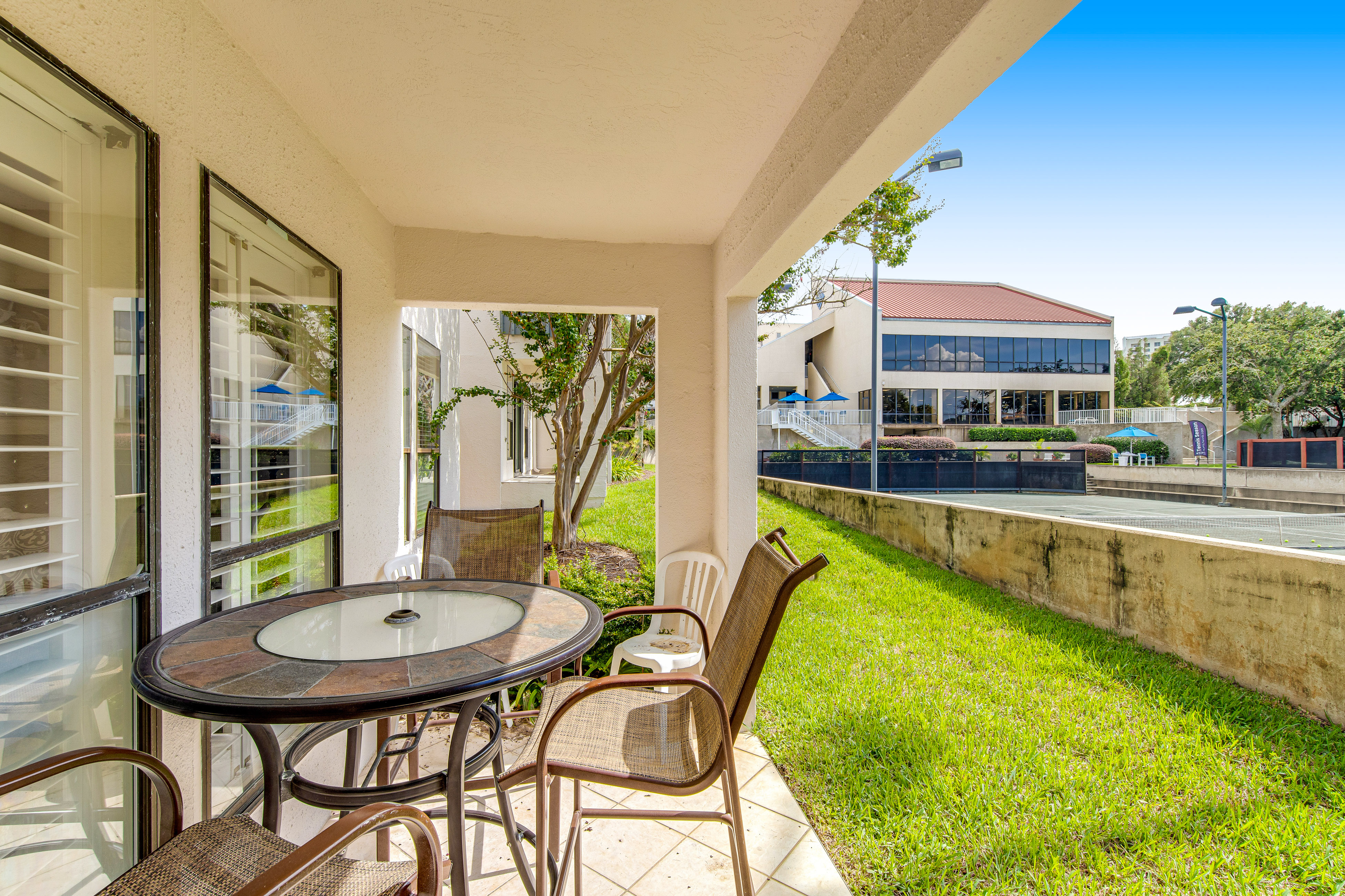 Tennis-View Townhome with Pool and Hot Tub