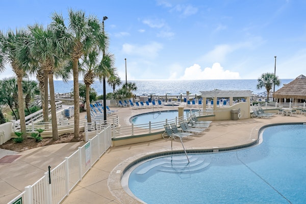 First-Floor Beachfront Villa with Pool and Gym