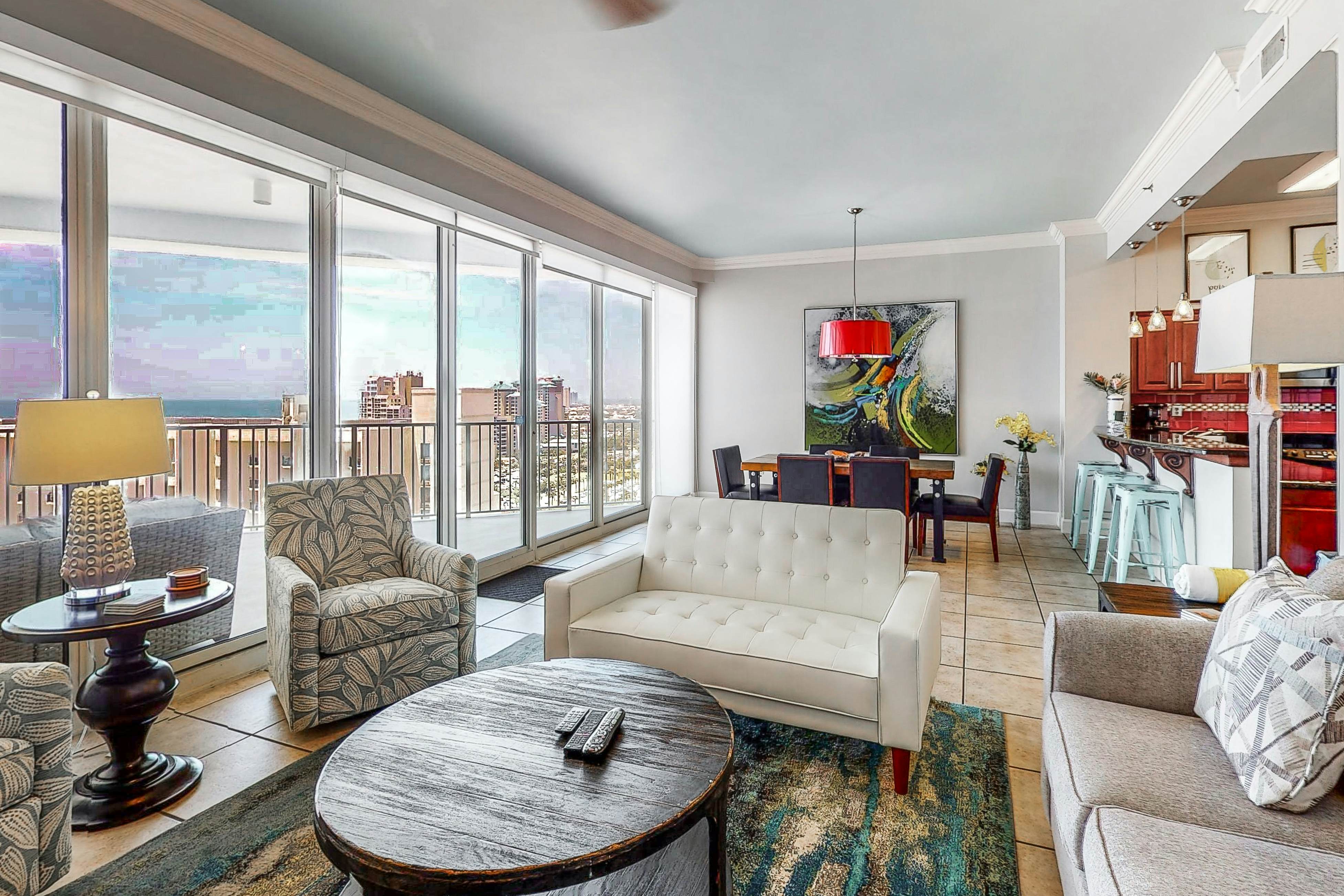 15th-Floor Beachfront Condo with Gulf Views