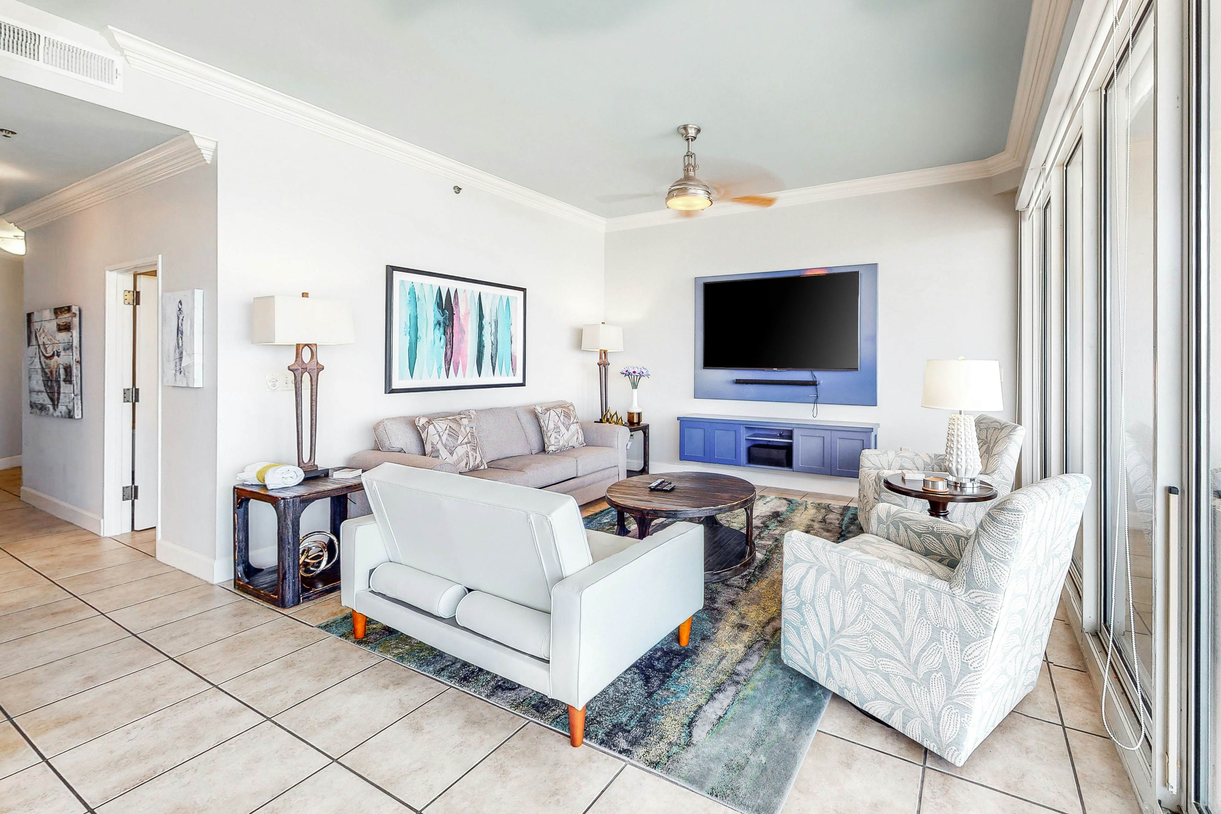 15th-Floor Beachfront Condo with Gulf Views