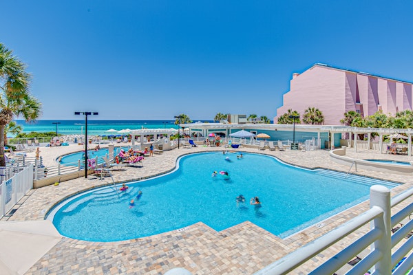 10th-Floor Gulf-Front Condo with Views and Pools