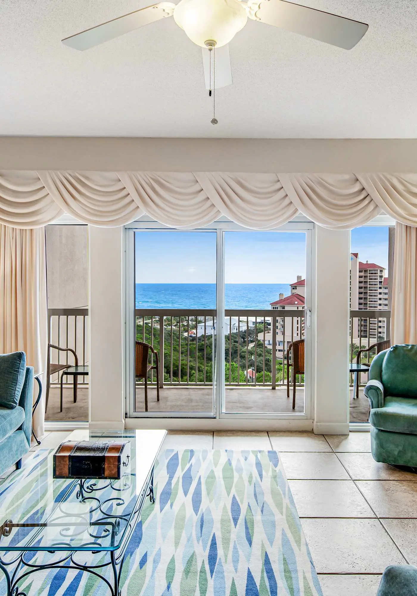 2BR Gulf view, private balcony, pool access