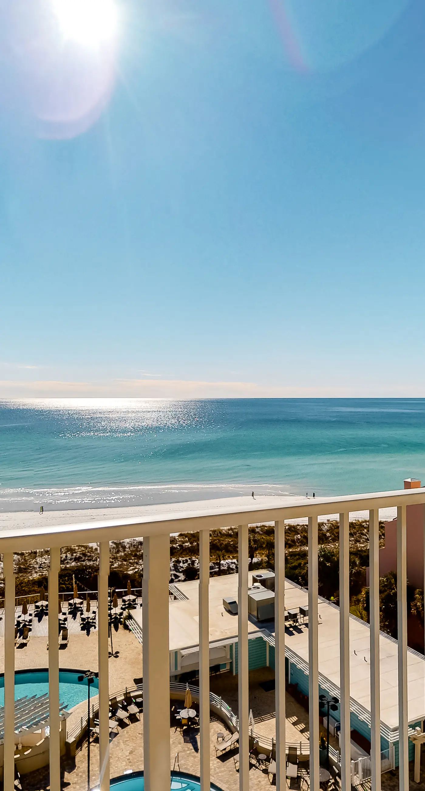 Beachfront condo with Gulf views