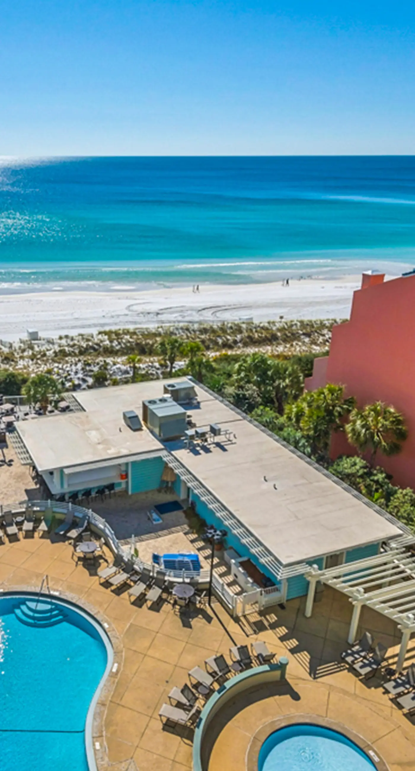 Beachfront condo with Gulf views