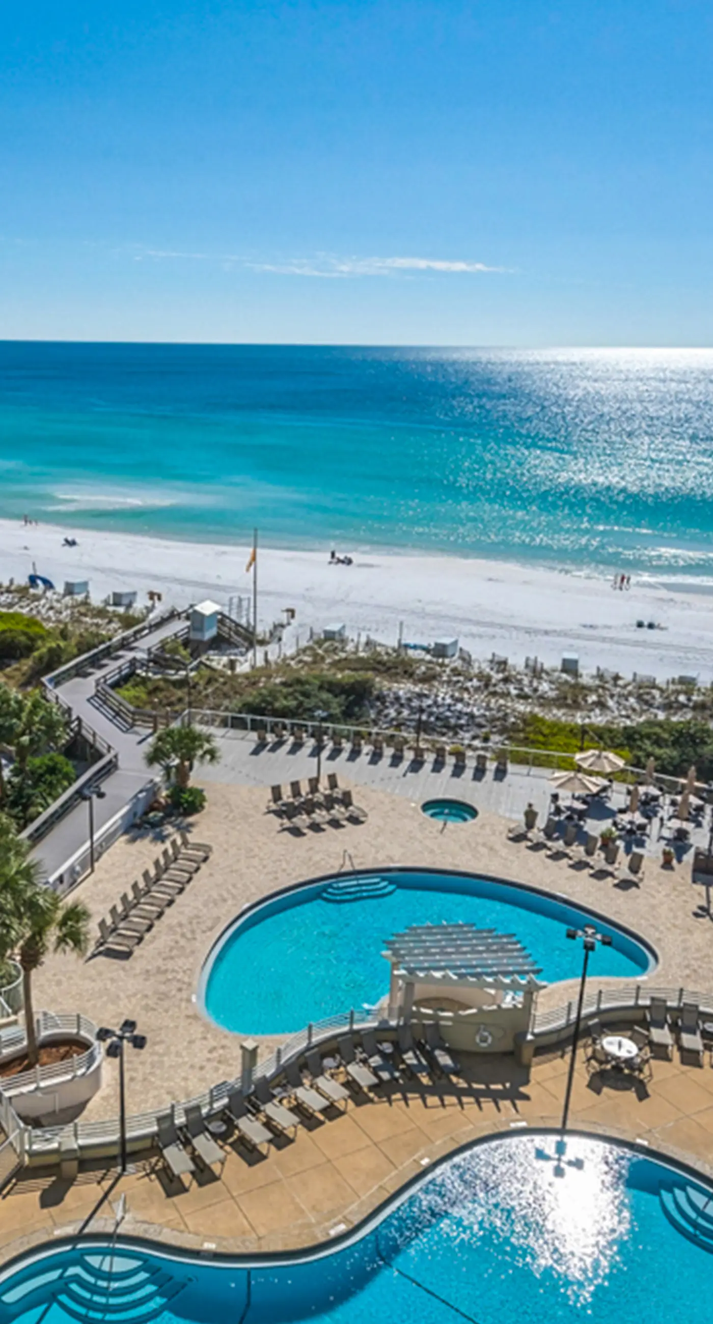 Beachfront condo with Gulf views