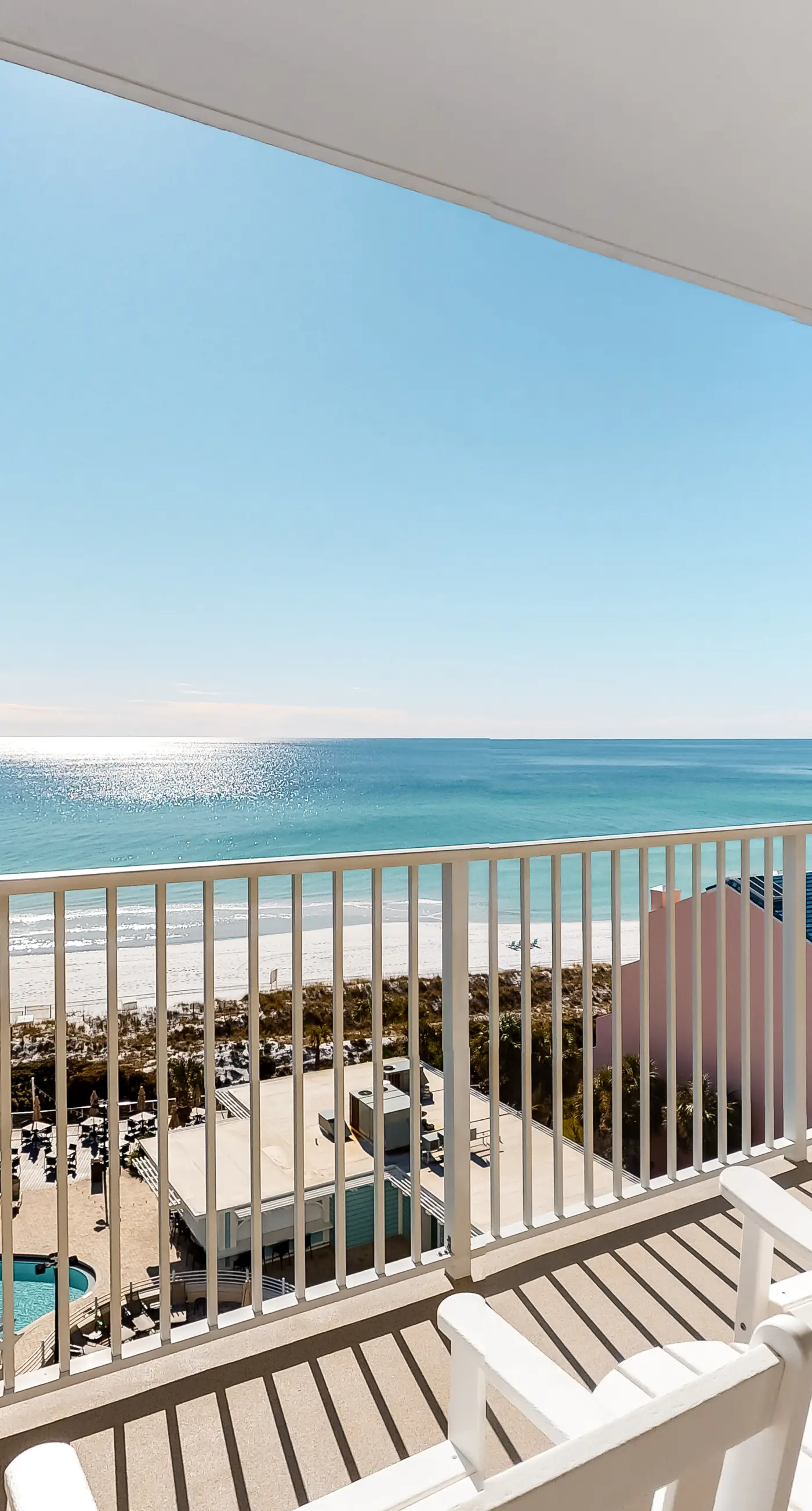 Beachfront condo with Gulf views