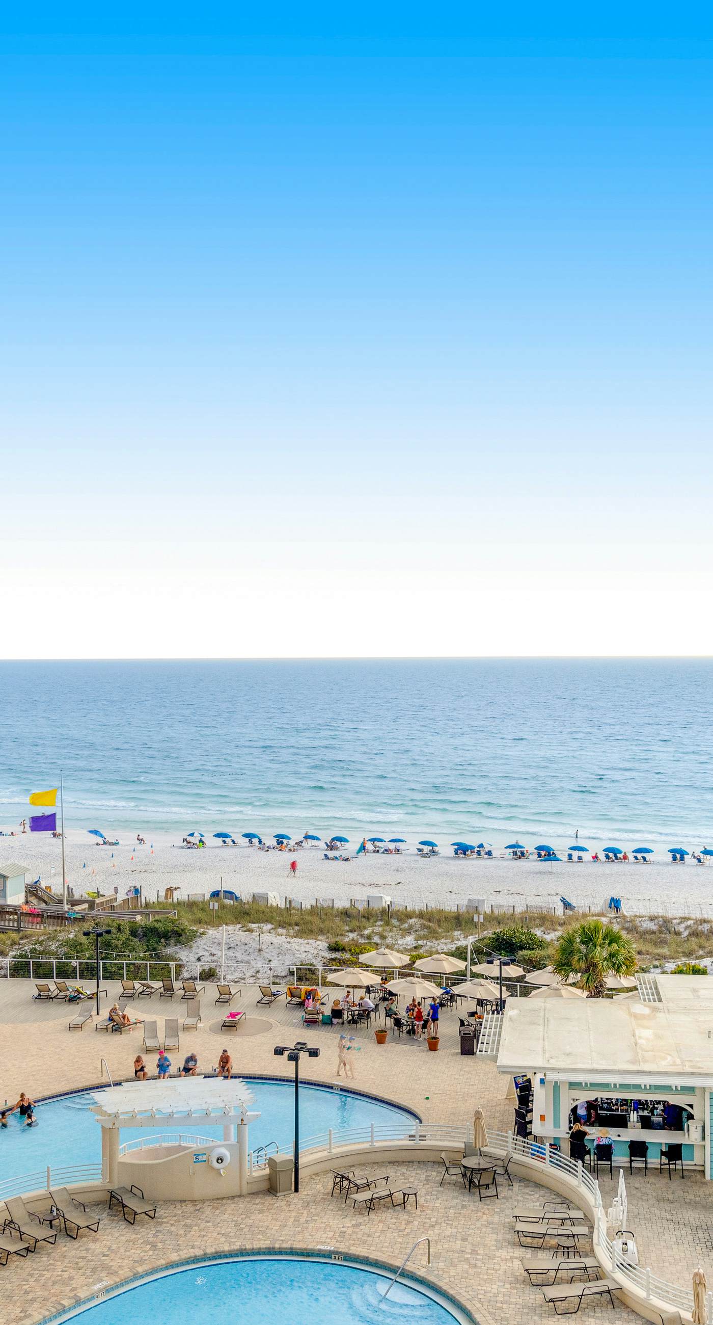 Bright Beachfront Condo with Pool and Balcony