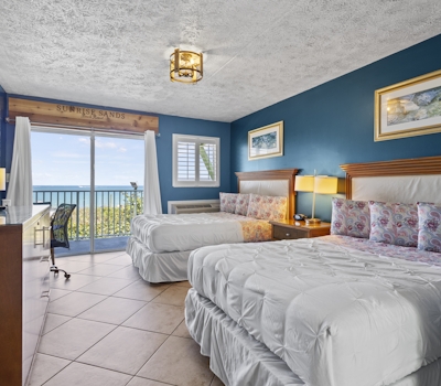 Oceanfront Inn Room #20- Ocean View Balcony, 2 Full Beds