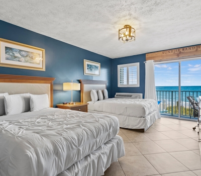 Oceanfront Inn Room #22- Ocean View Balcony, 2 Full Beds
